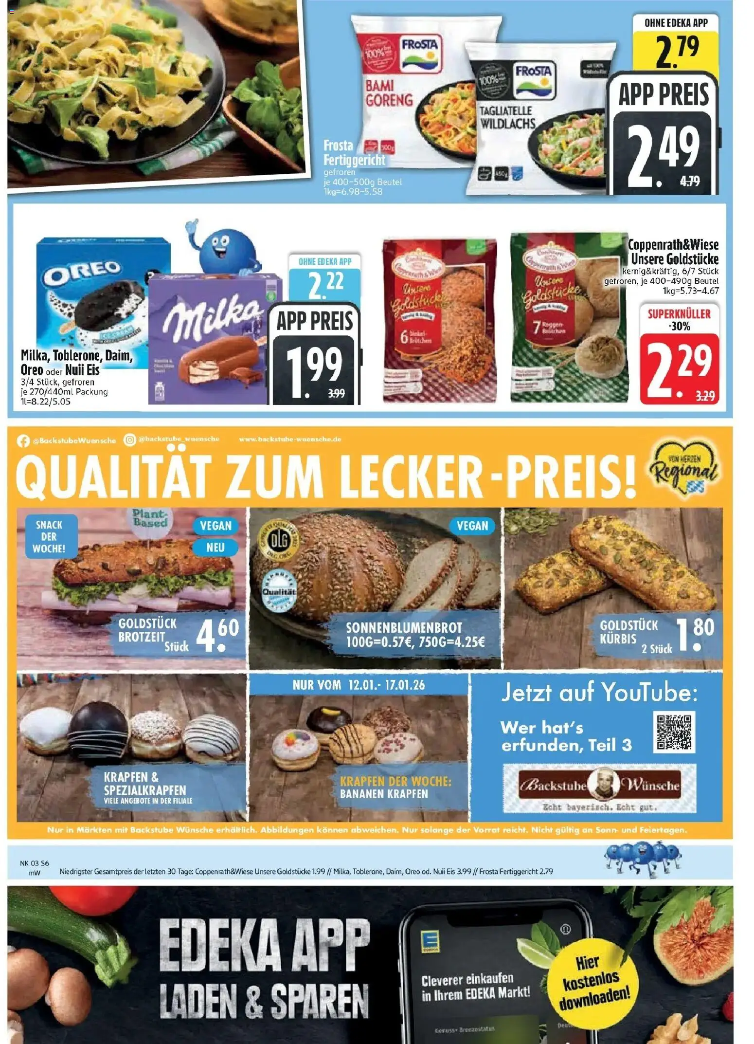 Edeka prospekt Ottobrunn	 – gültig ab 11.01.2026 | Seite: 8 | Produkte: Milka, Frosta, Donuts, Eis