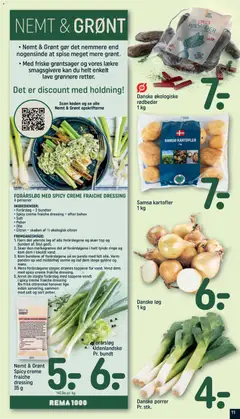 Danske løg, 1 kg gyldig fra 11.01.2026 | Side: 11 | Produkter: Creme fraiche, Rødbeder, Løg, Porrer