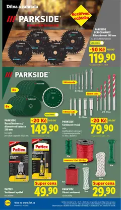 Náhled letáku PARKSIDE PERFORMANCE Pilový kotouč 140 mm, na dřevo/hliník/laminát od 16.04.2026 | Strana: 30