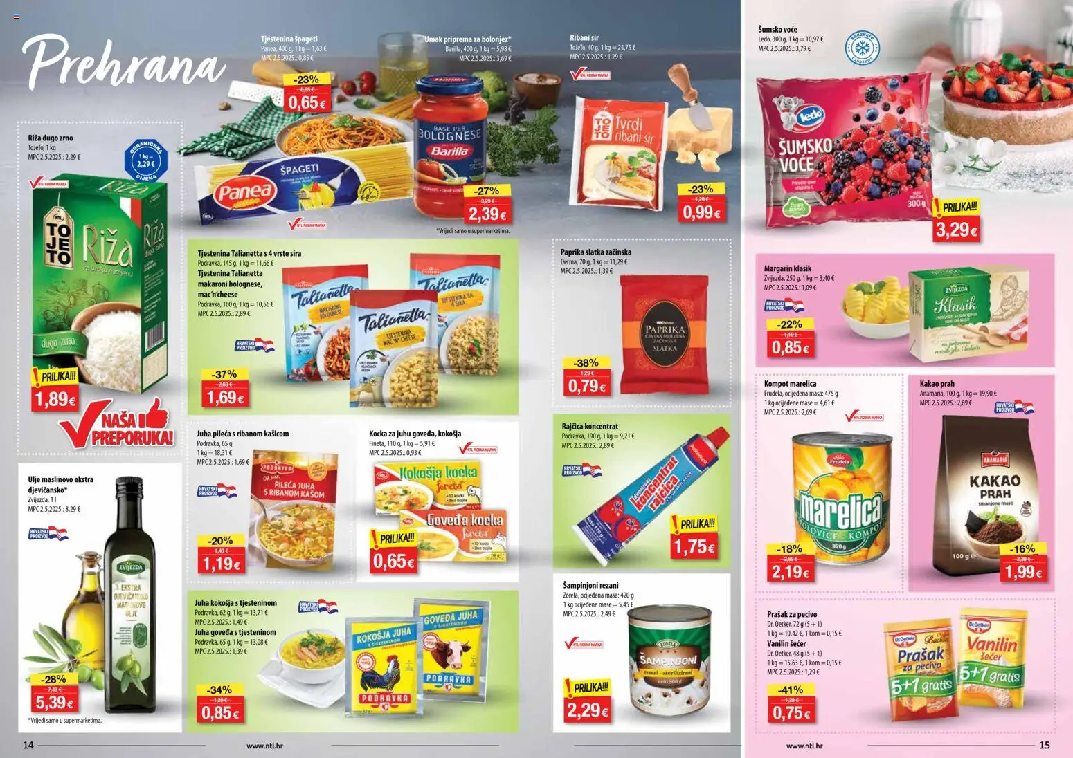NTL katalog | vrijedi od 05.11.2025 | Stranica: 8 | Proizvodi: Prašak za pecivo, Ledo, Rajčica, Pecivo