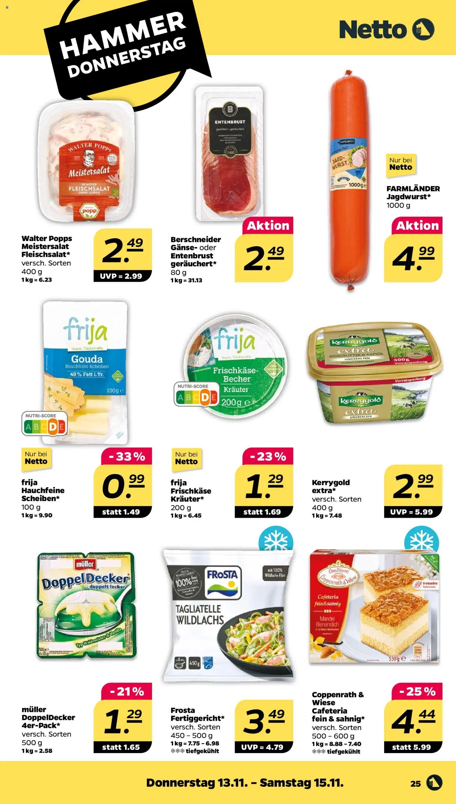 Netto Prospekt 	 – gültig ab 10.11.2025 | Seite: 27 | Produkte: Butter, Rapsöl, Frosta, Wurst