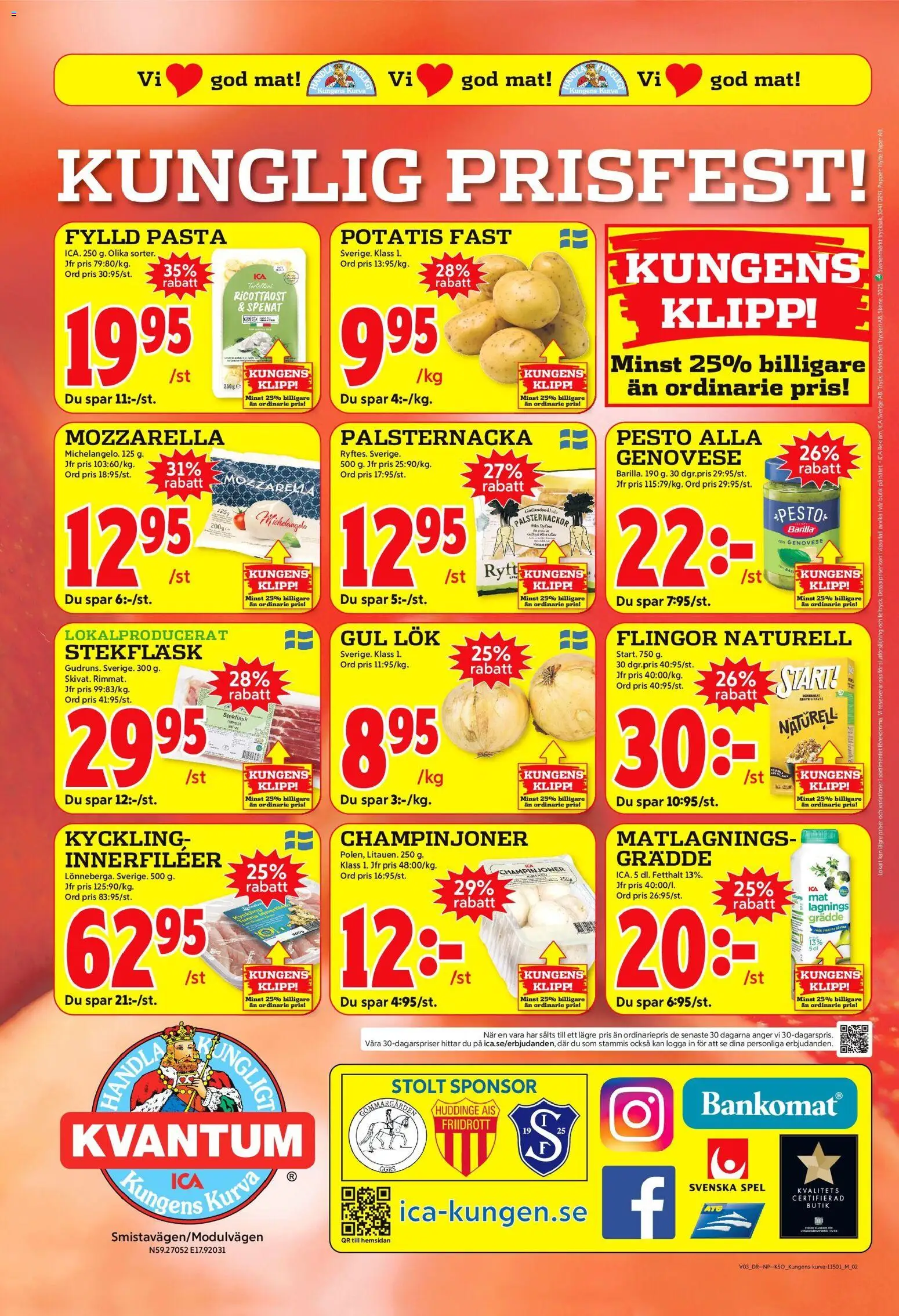 ICA Kvantum reklamblad aktuell från 12.01.2026 | Sida: 10 | Produkter: Champinjoner, Papper, Spel, Pesto
