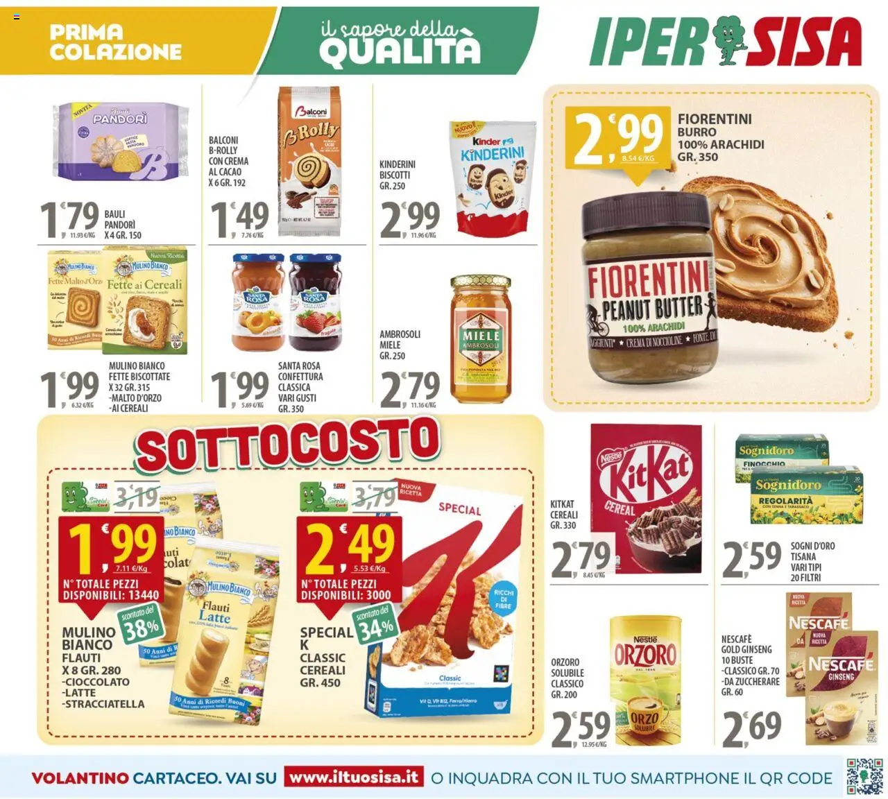 Volantino SISA del 14.10.2025 | Pagina: 9 | Prodotti: Biscotti, Latte, Burro, Arachidi