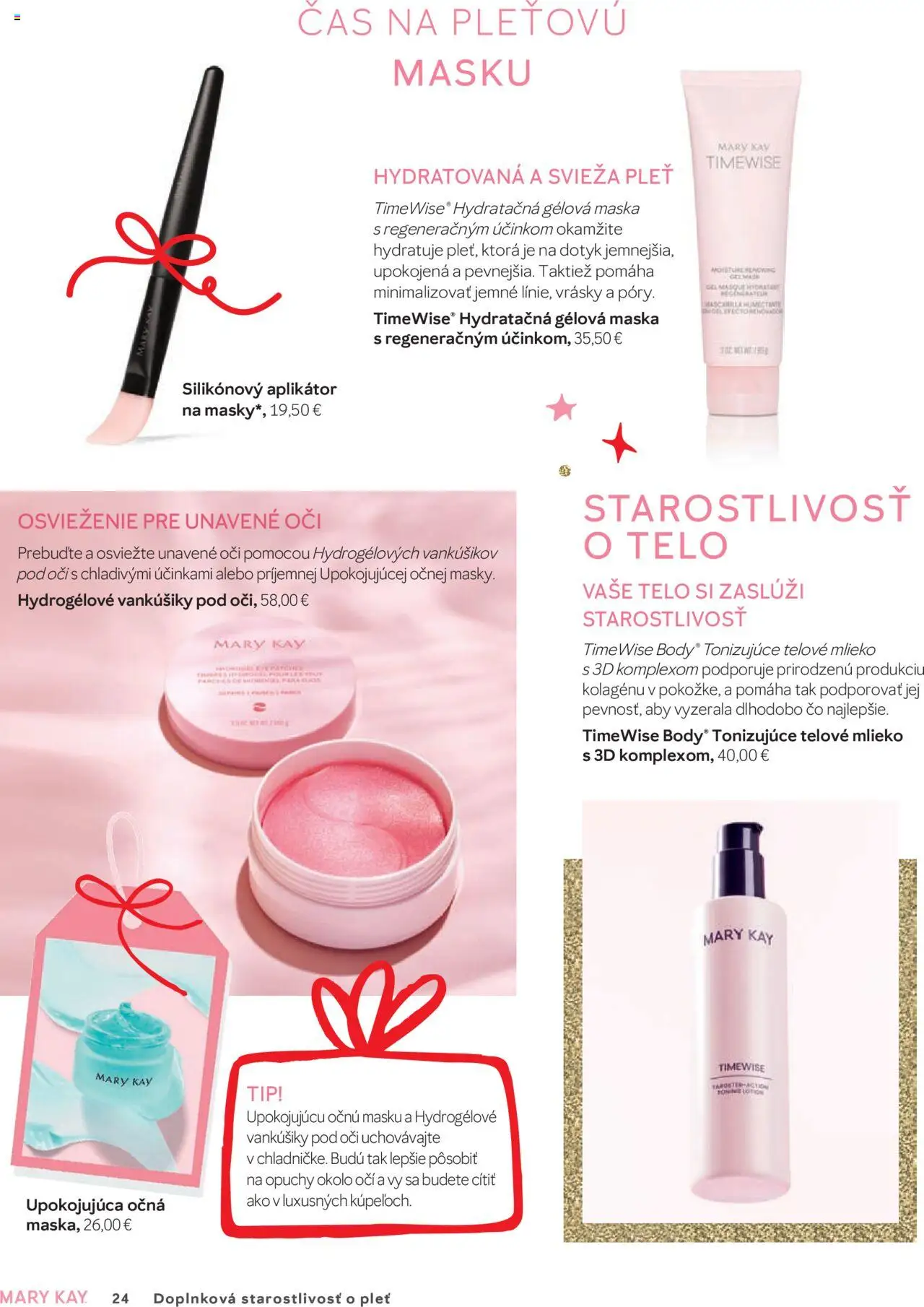 Nové Mary Kay akcie – leták je platný od 01.10.2025 | Strana: 24 | Produkty: Mlieko, Maska, Telové mlieko