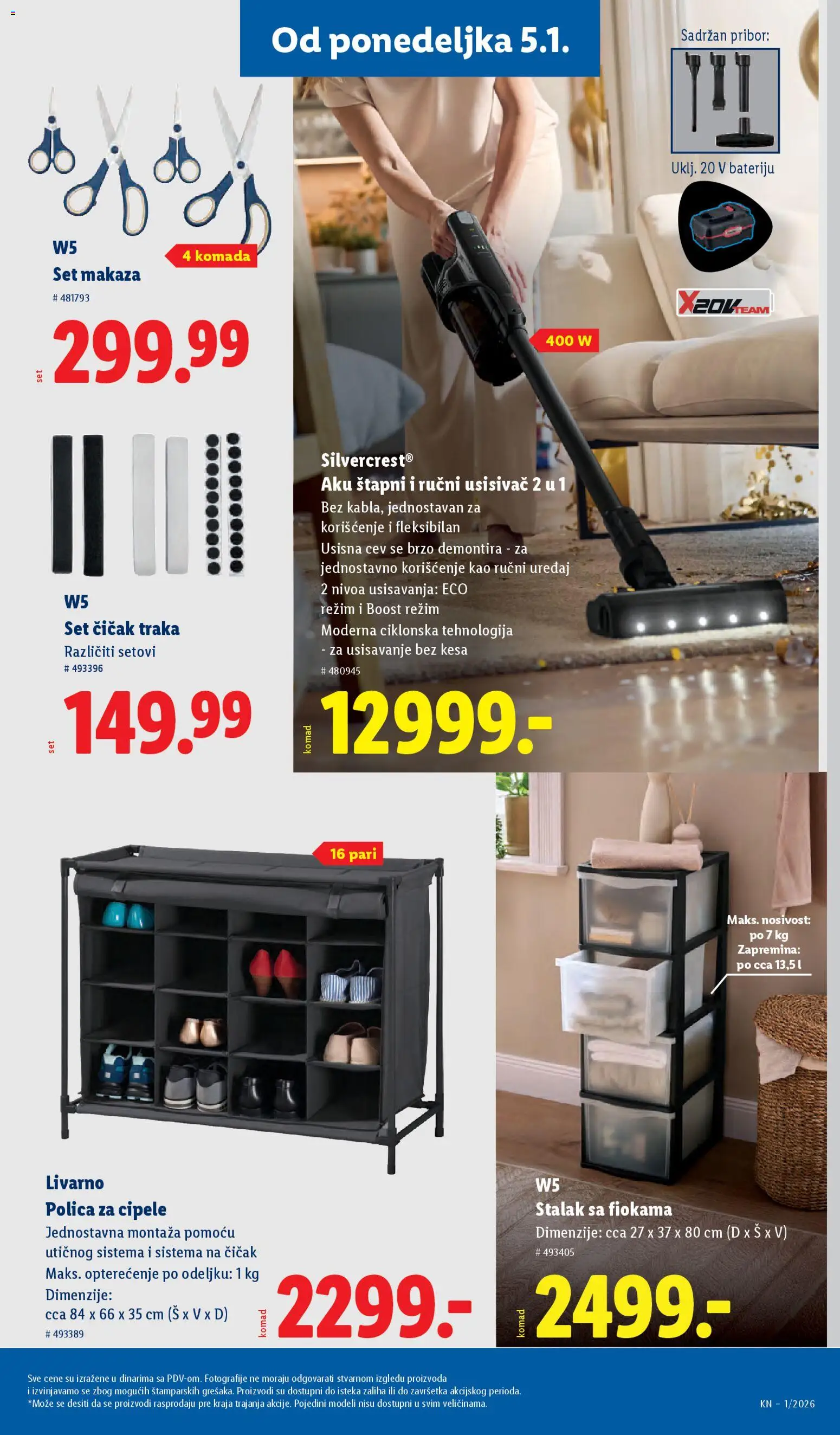 Lidl katalog - važi od 02.01.2026 | Strana: 71 | Proizvode: Silvercrest, Cipele, W5, Ručni usisivač
