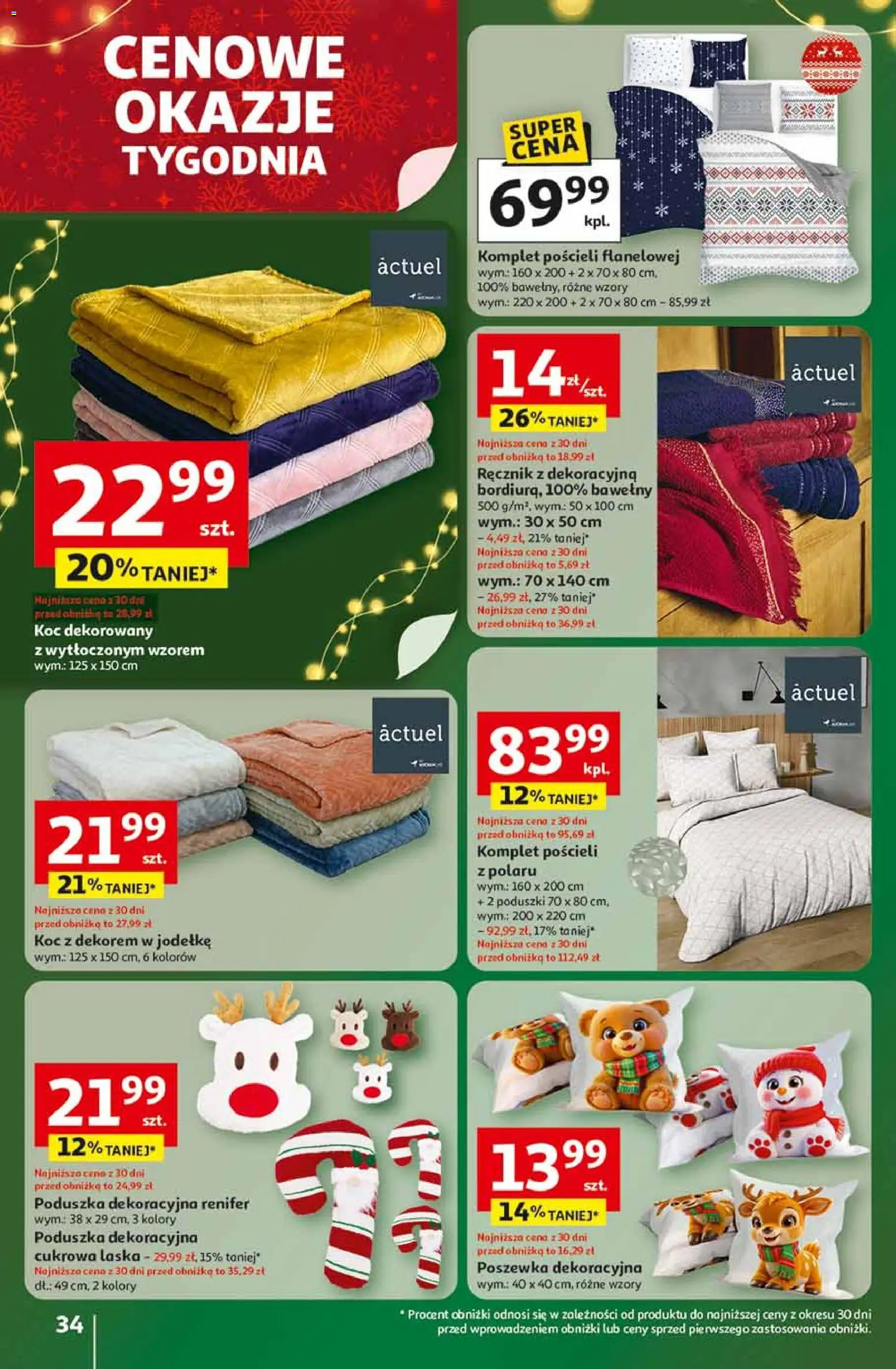 Auchan Black Friday od 13.11.2025 | Strona: 34 | Produkty: Poduszka, Koc