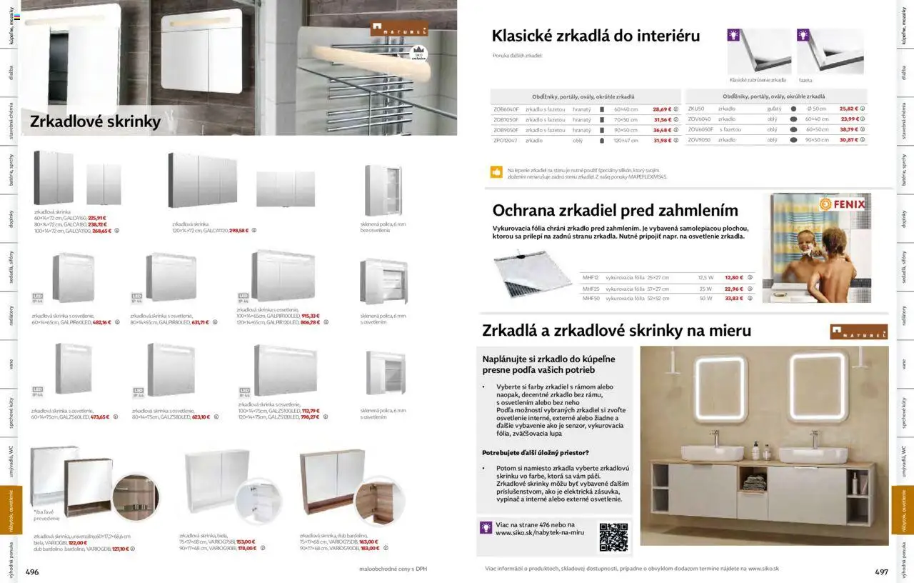 Nové Siko akcie – leták je platný od 01.09.2025 | Strana: 249 | Produkty: Osvetlenie, Zrkadlo, Skrinka, Radiátory