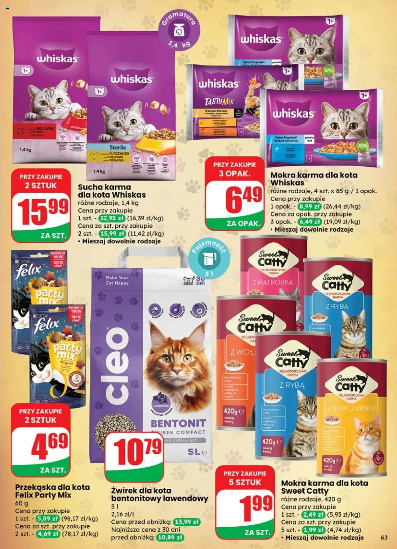Dino Gazetka od 10.09.2025 | Strona: 63 | Produkty: Żwirek dla kota, Wątróbka, Karma dla kota, Wołowina