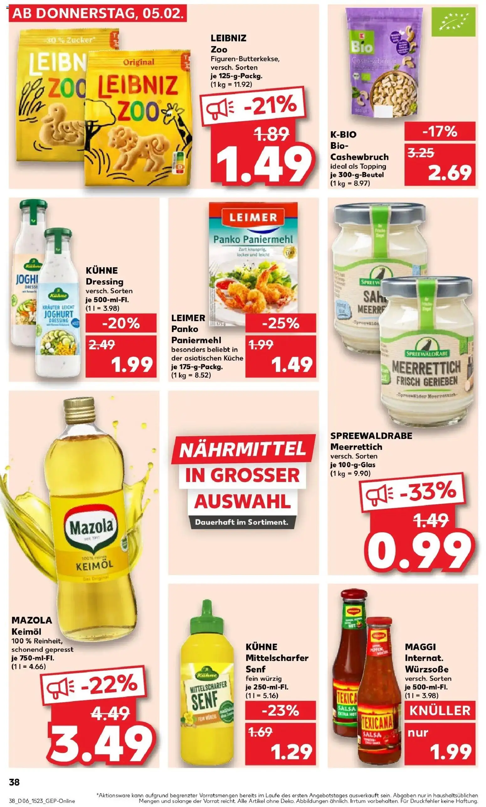 Kaufland prospekt Meiningen	 – gültig ab 05.02.2026 | Seite: 38 | Produkte: Maggi, Küche, Dressing, Zucker
