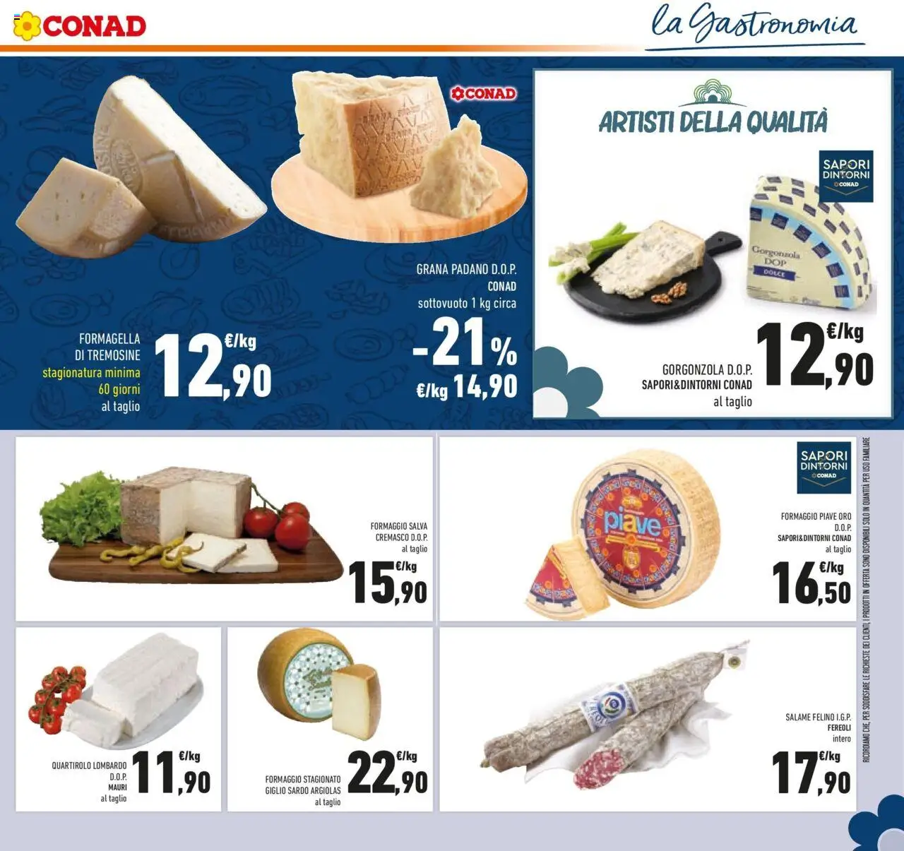 Volantino Conad del 08.10.2025 | Pagina: 27 | Prodotti: Salame, Formaggio, Grana Padano, Gorgonzola