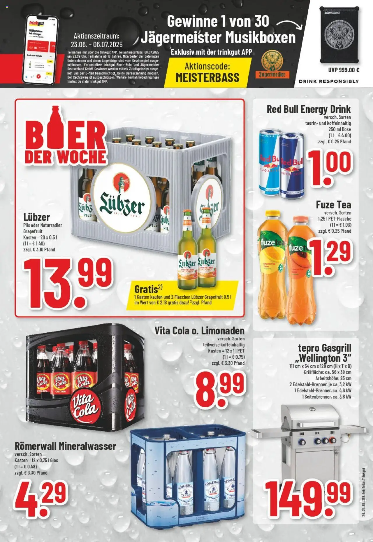 Edeka prospekt Lüdenscheid	 - gültig ab dem 22.06.2025 | Seite: 19 | Produkte: Cola, Energy, Grapefruit, Jägermeister