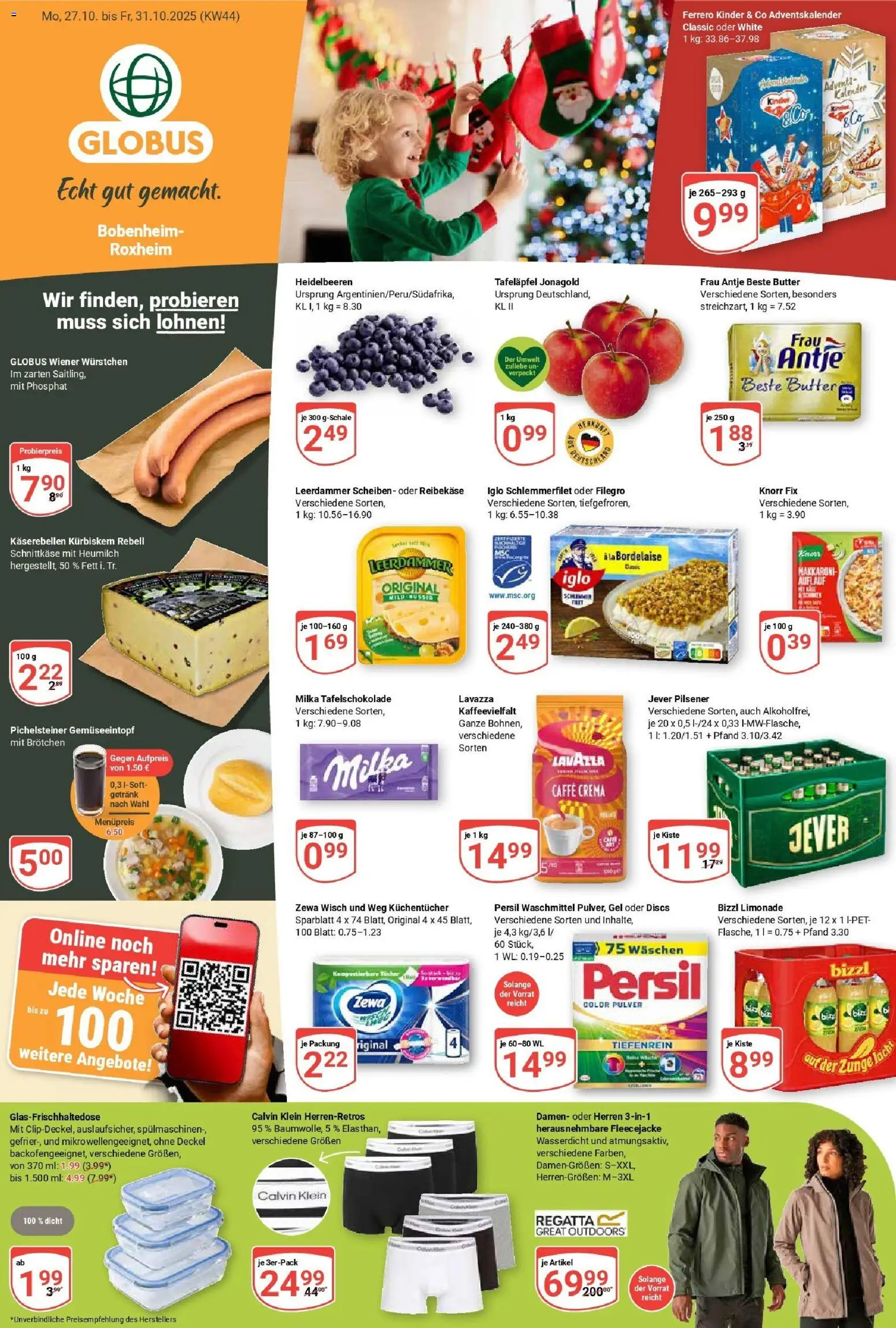 Globus prospekt Bobenheim-Roxheim	 – gültig ab 26.10.2025 | Seite: 1 | Produkte: Wiener wurstchen, Iglo, Limonade, Knorr