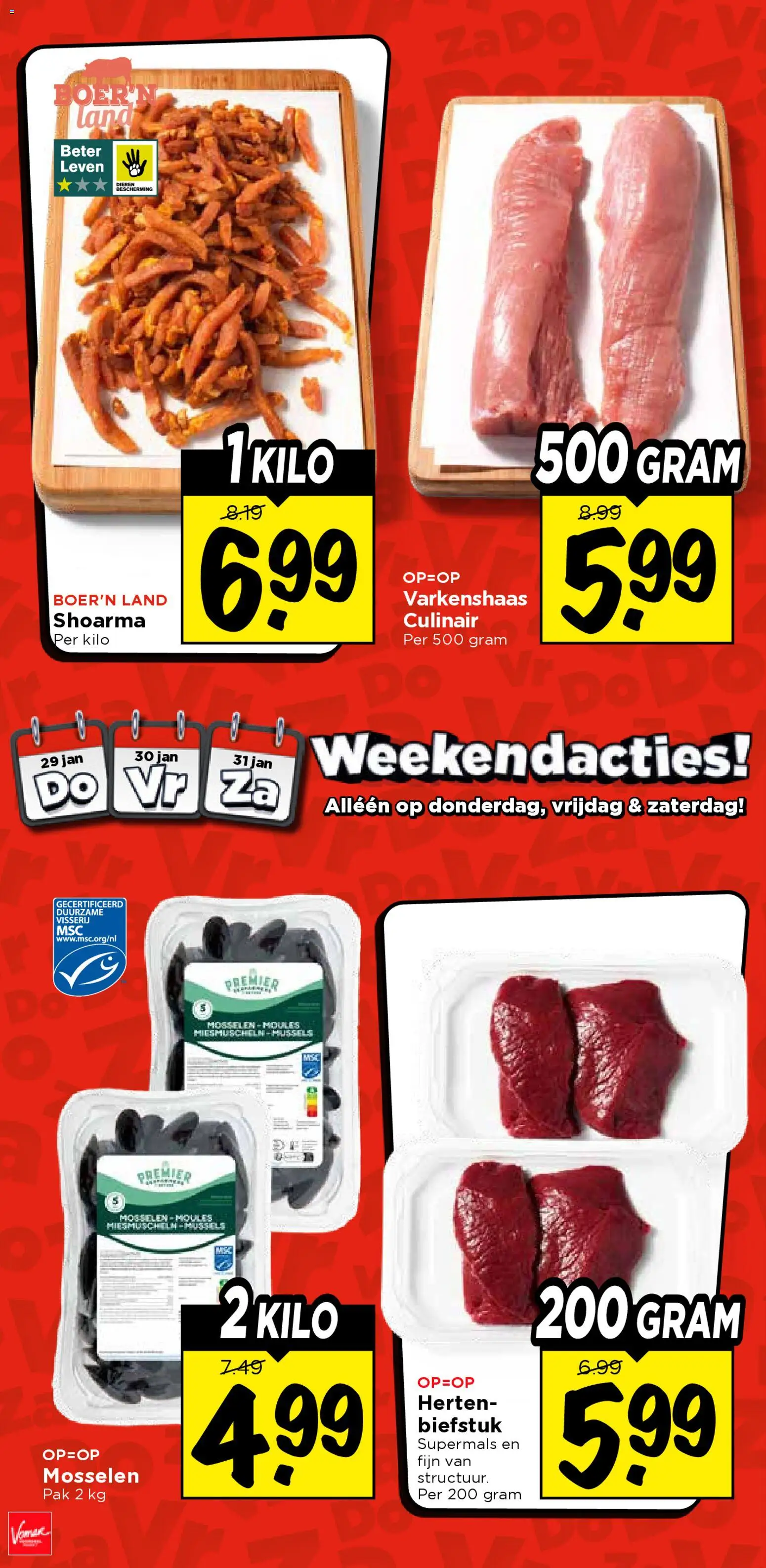 {H1} | Pagina: 40 | Producten: Biefstuk, Mosselen