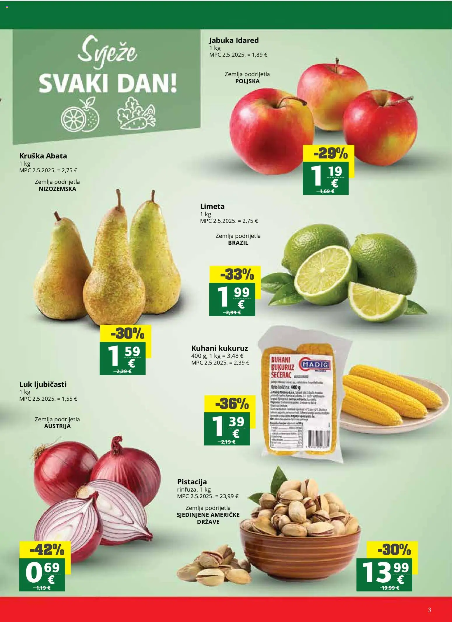 Ribola katalog | vrijedi od 08.04.2026 | Stranica: 3 | Proizvodi: Kukuruz, Limeta, Kruška, Jabuka