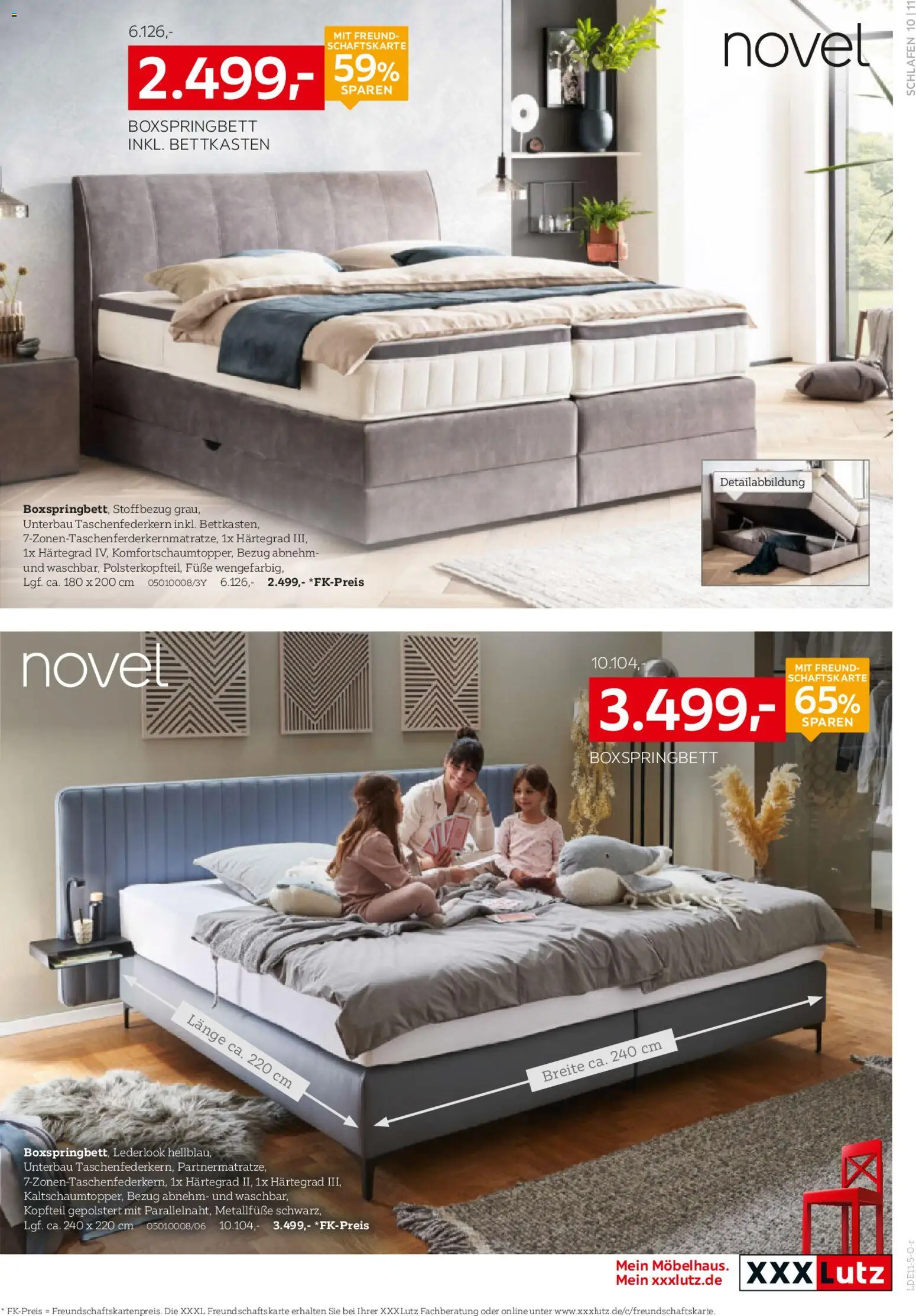 XXXL Lutz Betten Spezial – gültig ab 02.11.2025 | Seite: 11 | Produkte: Boxspringbett
