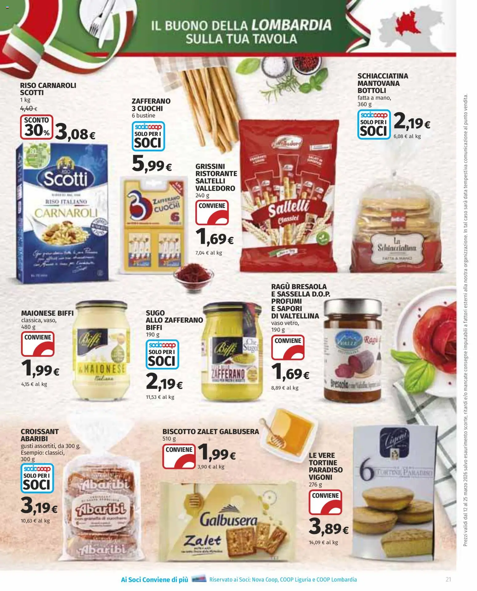 Volantino Ipercoop del 12.03.2026 | Pagina: 21 | Prodotti: Riso Carnaroli, Maionese, Data, Vaso