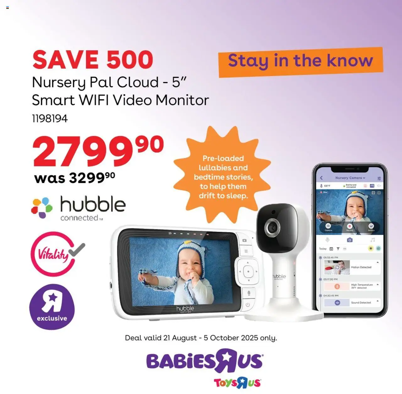 New Babies R Us catalogue – valid from 21.08.2025 | Page: 7 | Products: Monitor, Camera