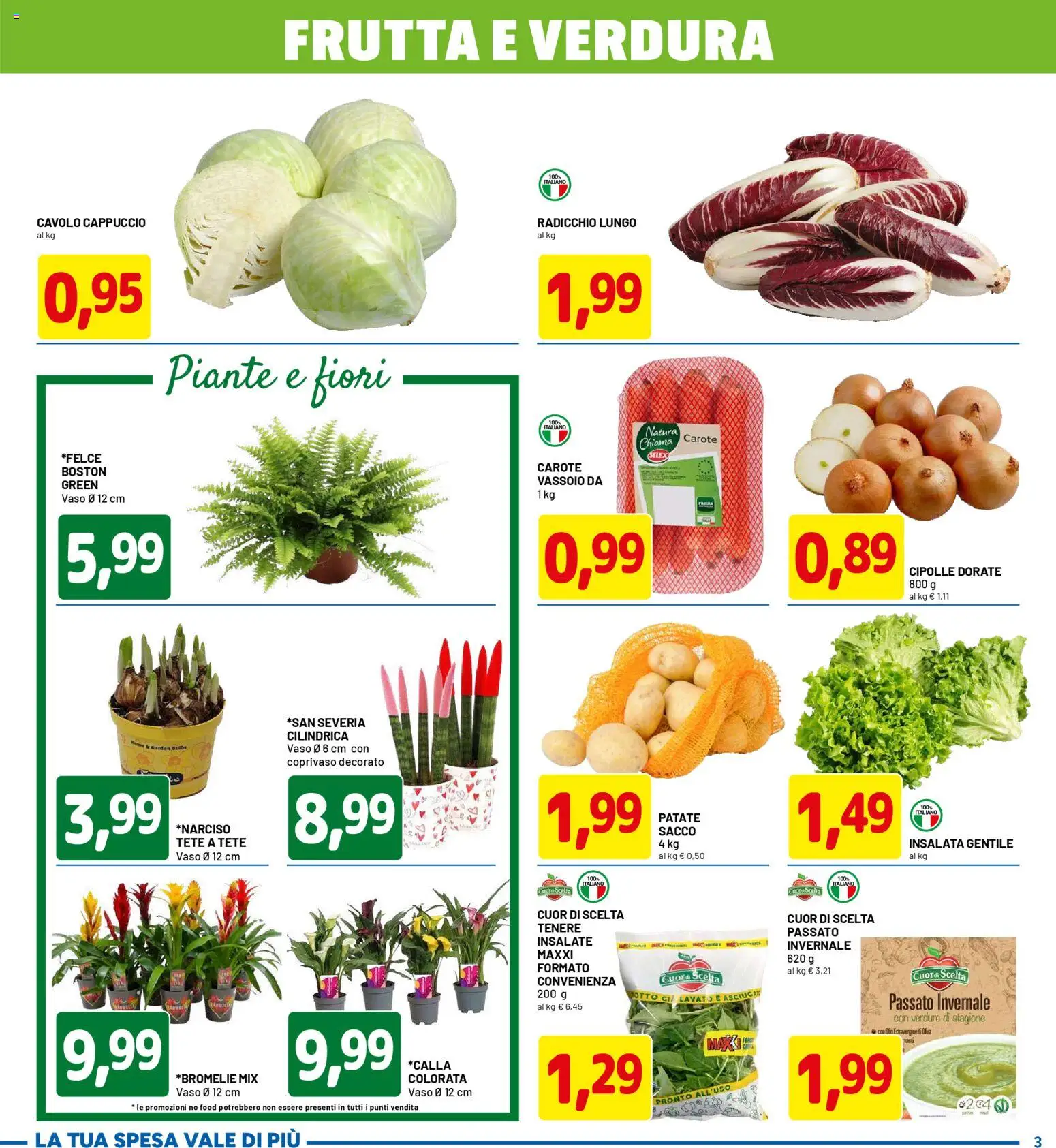 Volantino D Più del 23.02.2026 | Pagina: 3 | Prodotti: Insalata, Verdure, Frutta, Cavolo