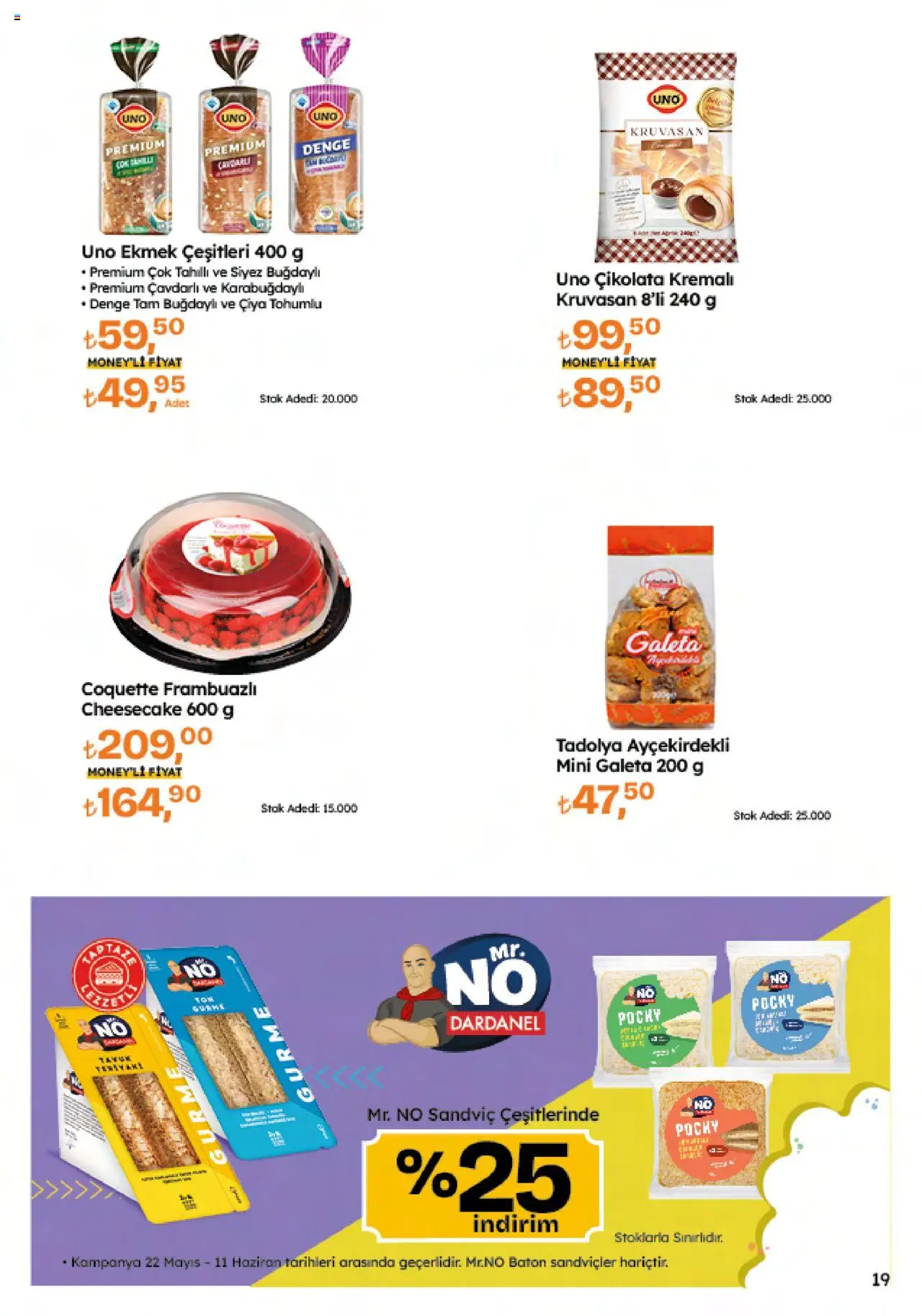 Migros Katalog - Migroskop - 22.05.2025 tarihinden itibaren geçerlidir | Sayfa: 19 | Ürünler: Ekmek, Çikolata, Frambuazlı cheesecake