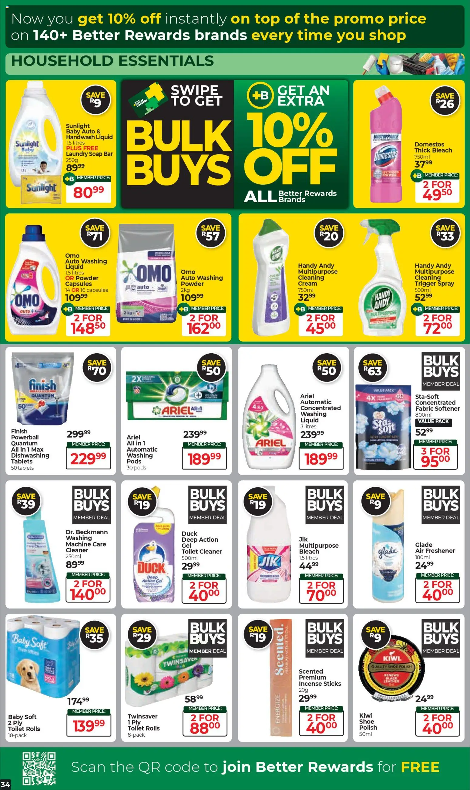 New Dis-Chem catalogue – valid from 18.11.2025 | Page: 34 | Products: Toilet, Air freshener, Kiwi, Fabric softener