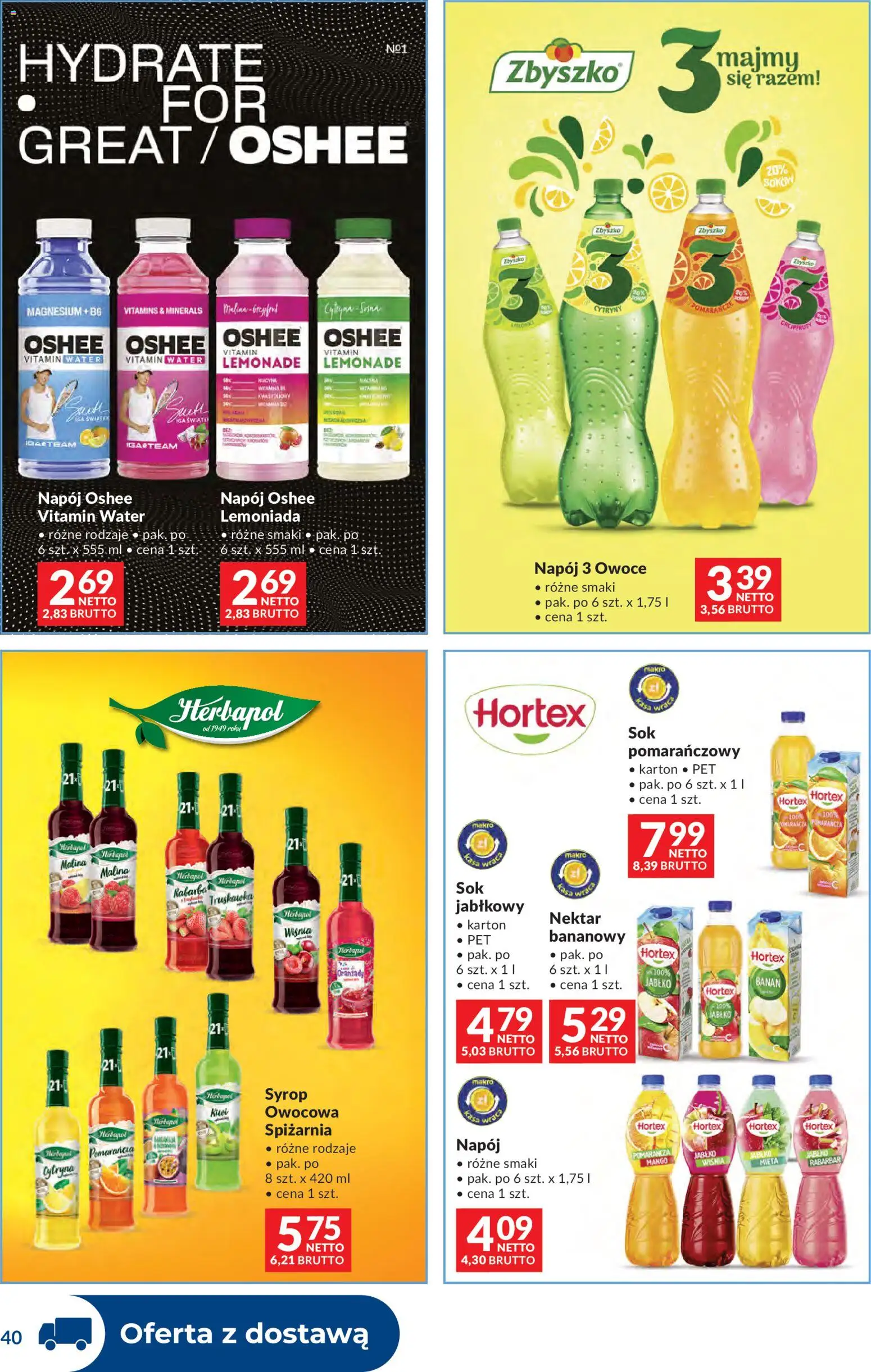 Makro Gazetka - Dystrybucja do sklepów od 07.01.2026 | Strona: 40 | Produkty: Cytryna, Syrop, Banan, Owoce