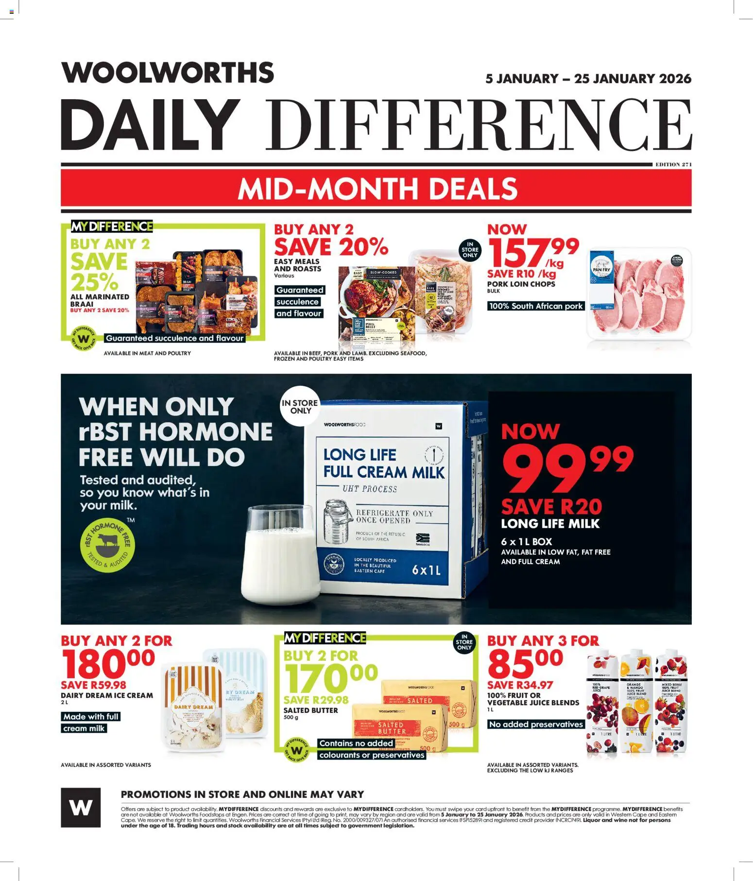 New Woolworths catalogue – valid from 05.01.2026 | Page: 8 | Products: Box, Milk, Stock, Mango