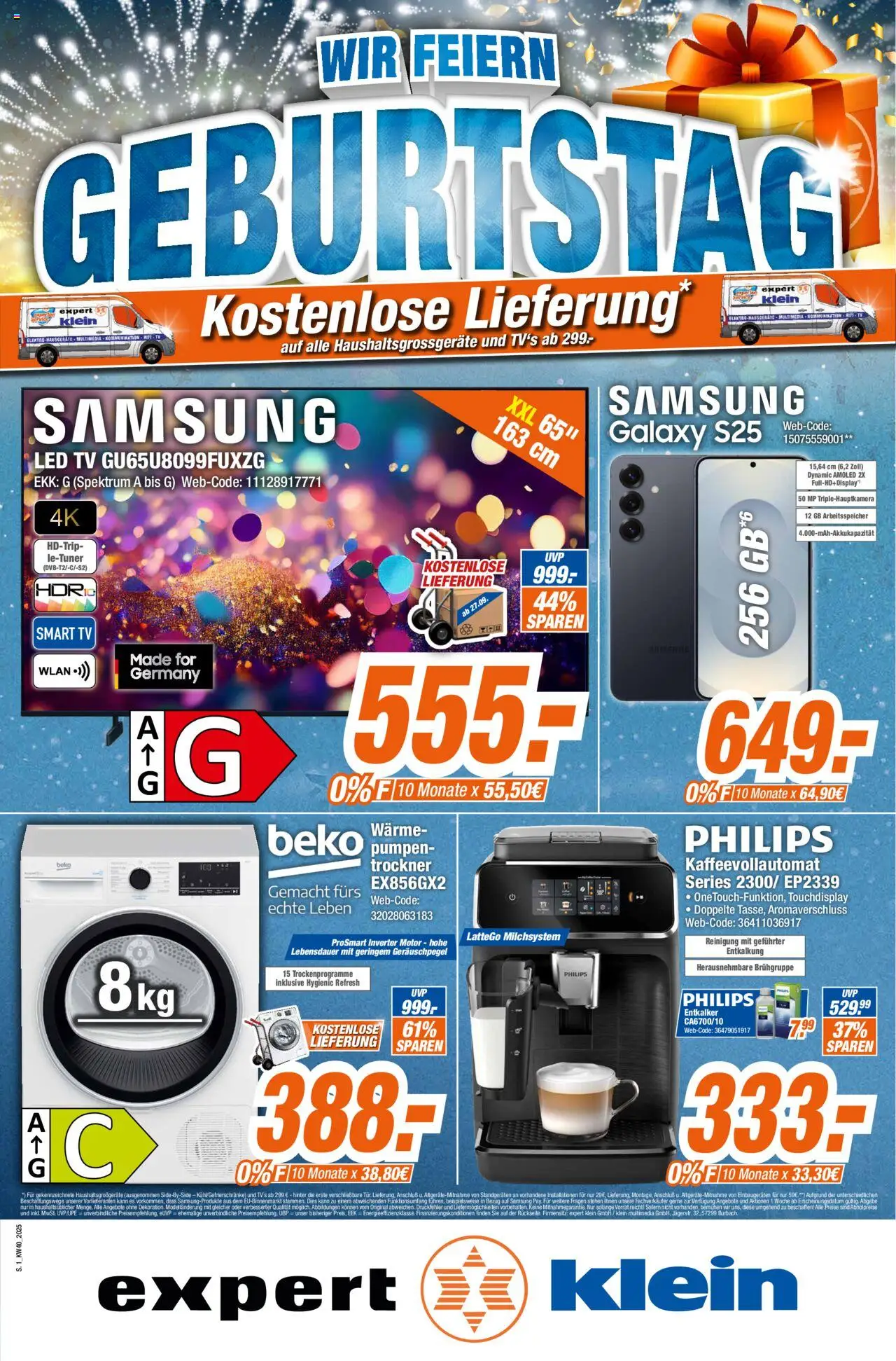 Expert Prospekt 	 – gültig ab 29.09.2025 | Seite: 1 | Produkte: Philips, Samsung, Smart TV, TV