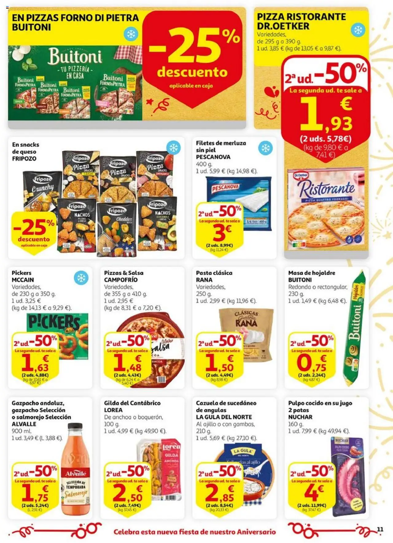 Alcampo - HP catalan  │ válido desde el 03.06.2025 | Página: 11 | Productos: Καλτσάκια μισά, Pizza, Anchoa, Caja