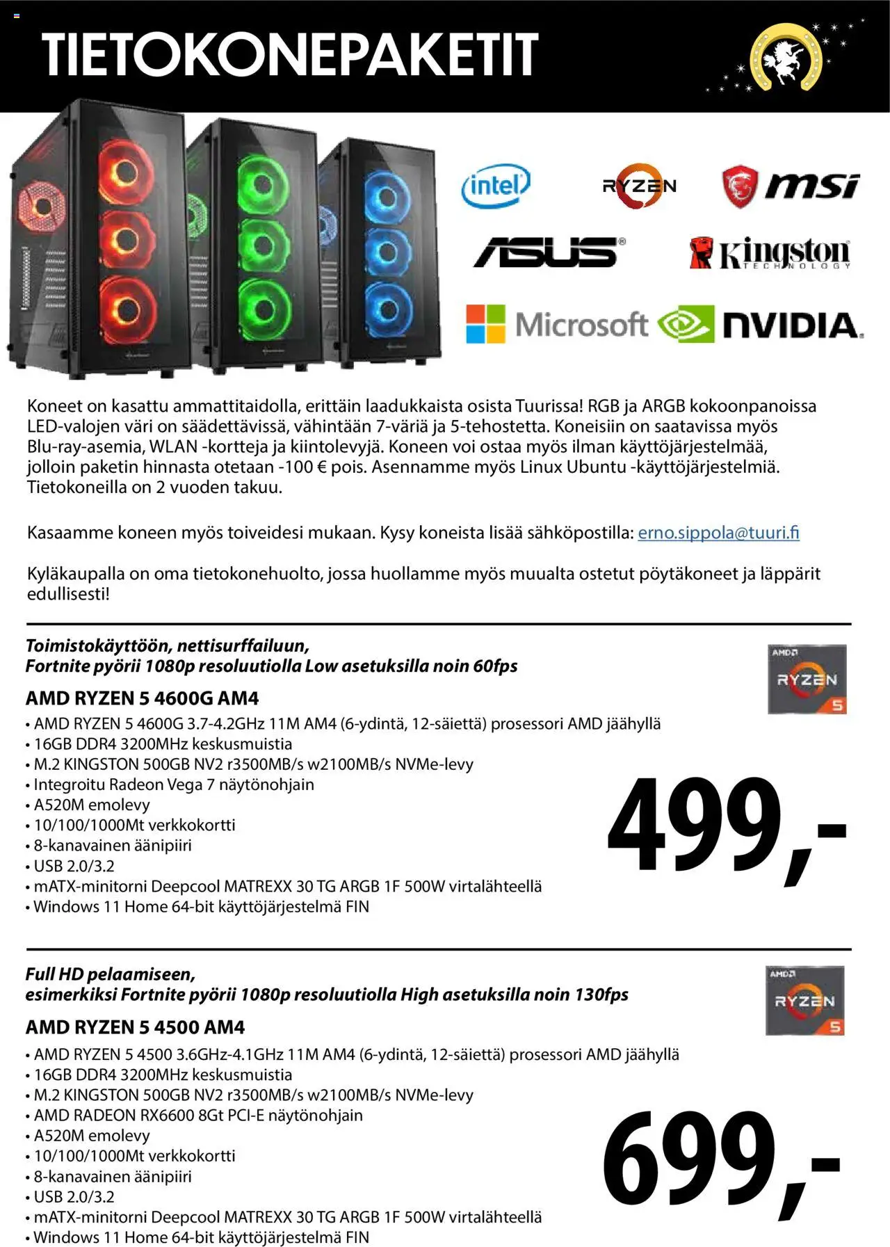 Tuuri Tietokonepaketit – voimassa 26.01.2024 alkaen | Sivu: 1 | Tuotteet: USB, Voi