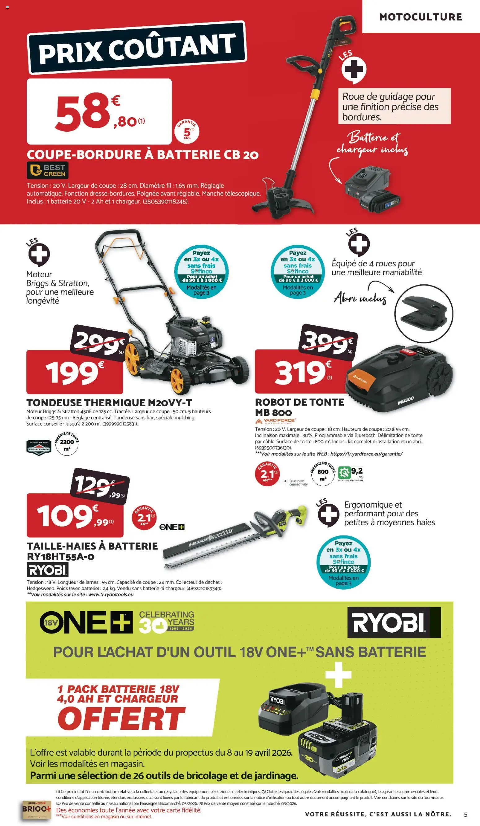 {H1} | Page: 5 | Produits: Poids, Robot, Tondeuse, Batterie