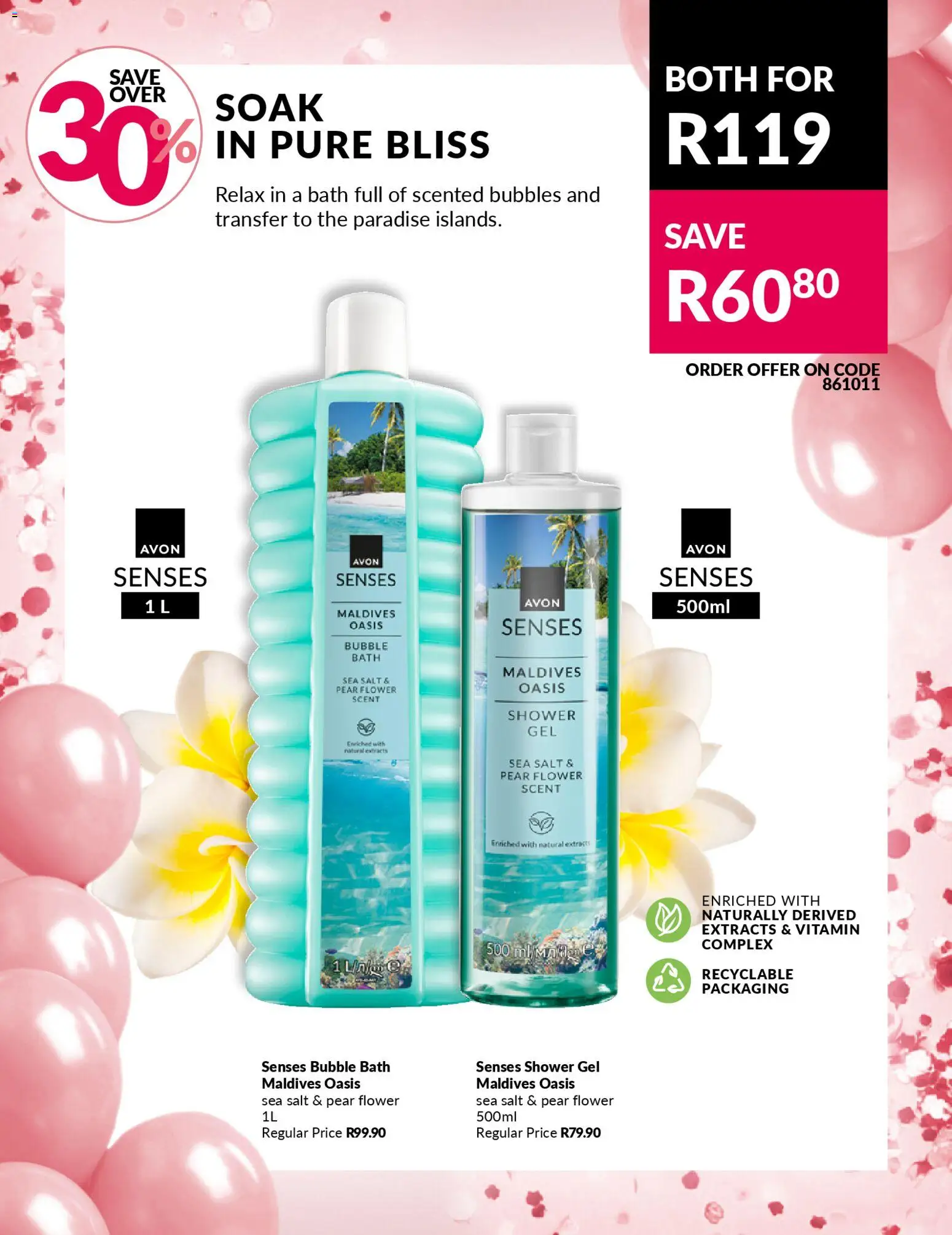 New Avon catalogue – valid from 24.01.2026 | Page: 18 | Products: Bath, Shower, Shower gel, Salt