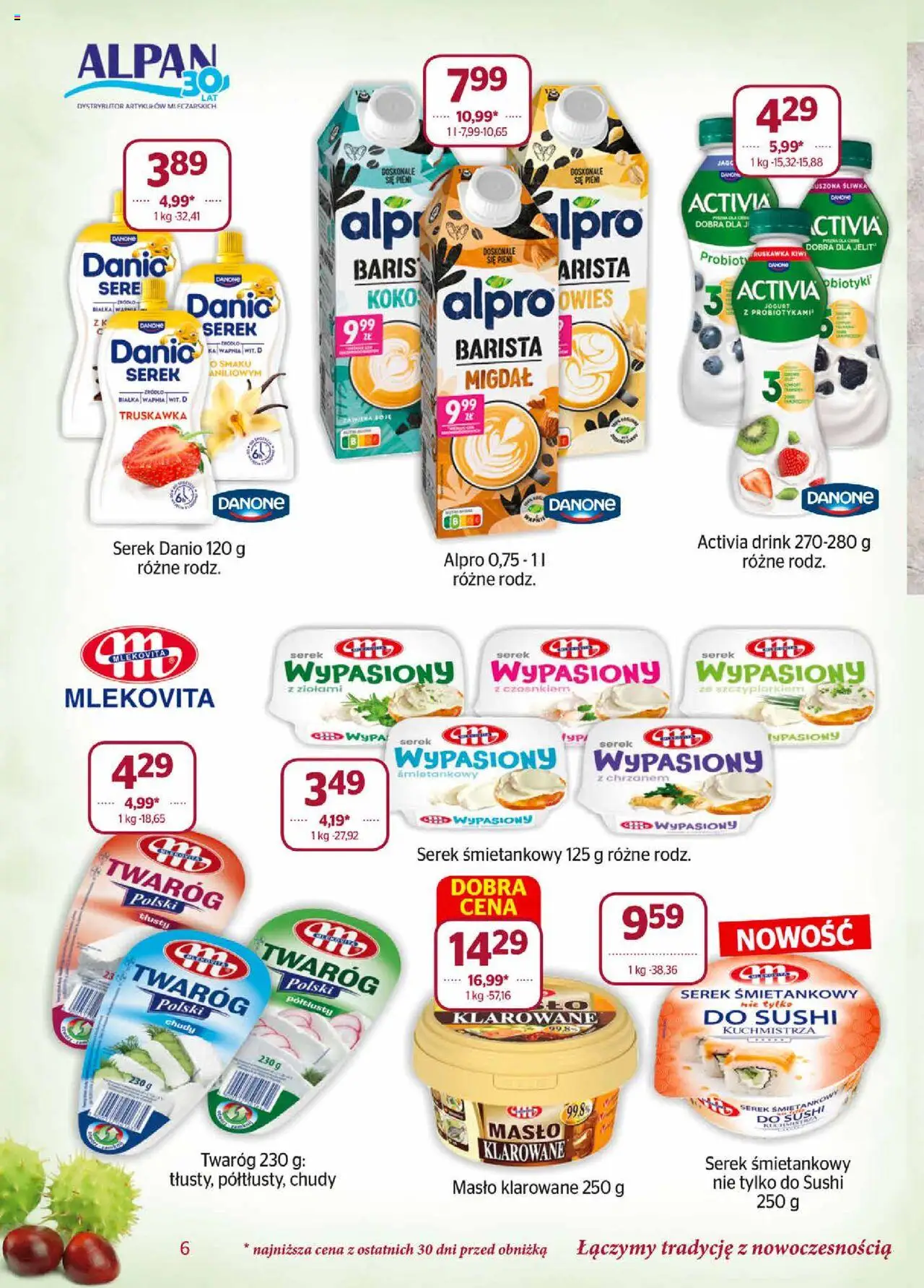 Społem Gazetka od 01.10.2025 | Strona: 6 | Produkty: Alpro, Serek, Sushi, Jogurt