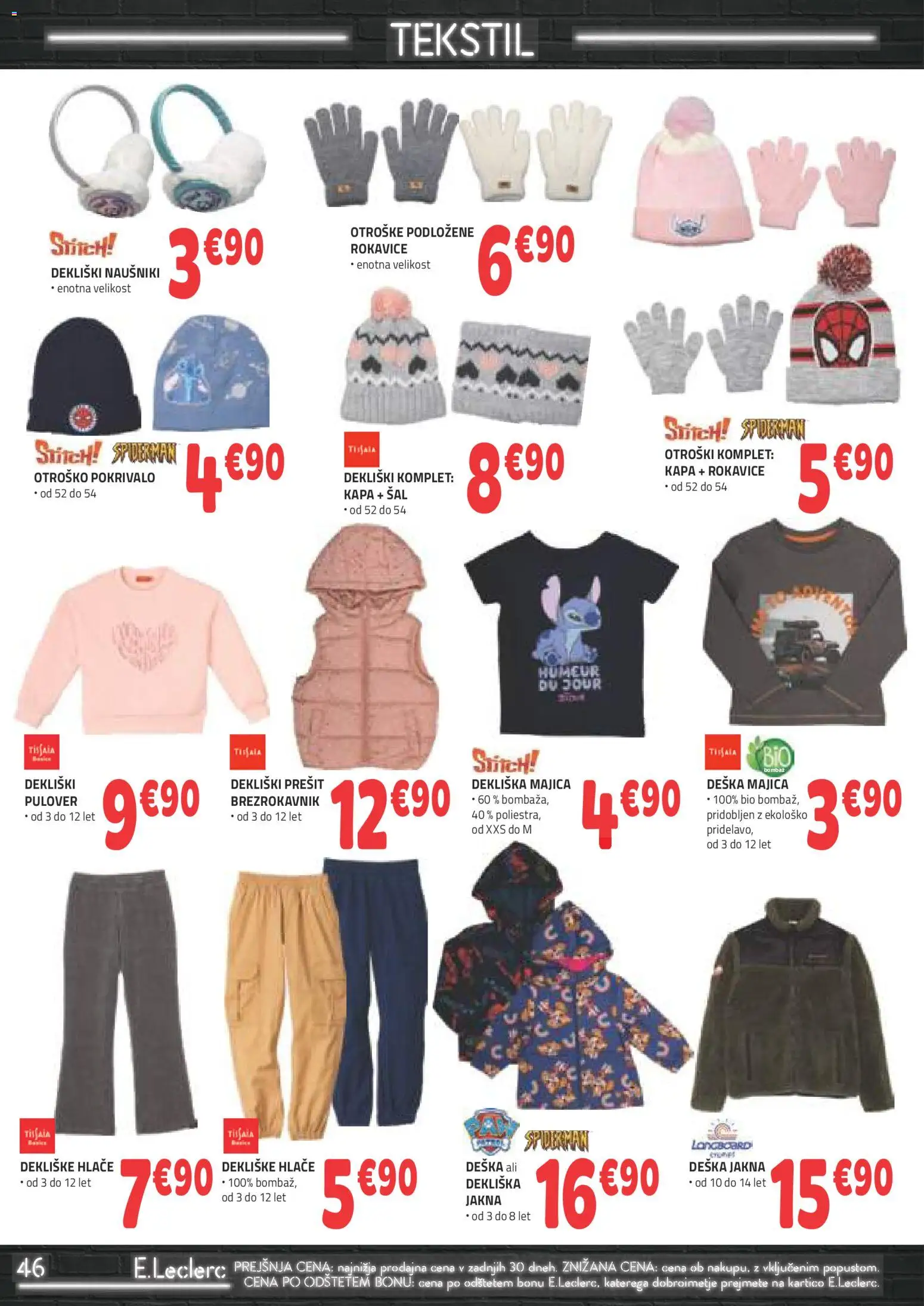 Novi E.leclerc katalog ponudbe – veljaven od 05.11.2025 | Stran: 8 | Izdelki: Majica, Jakna, Sal, Kapa