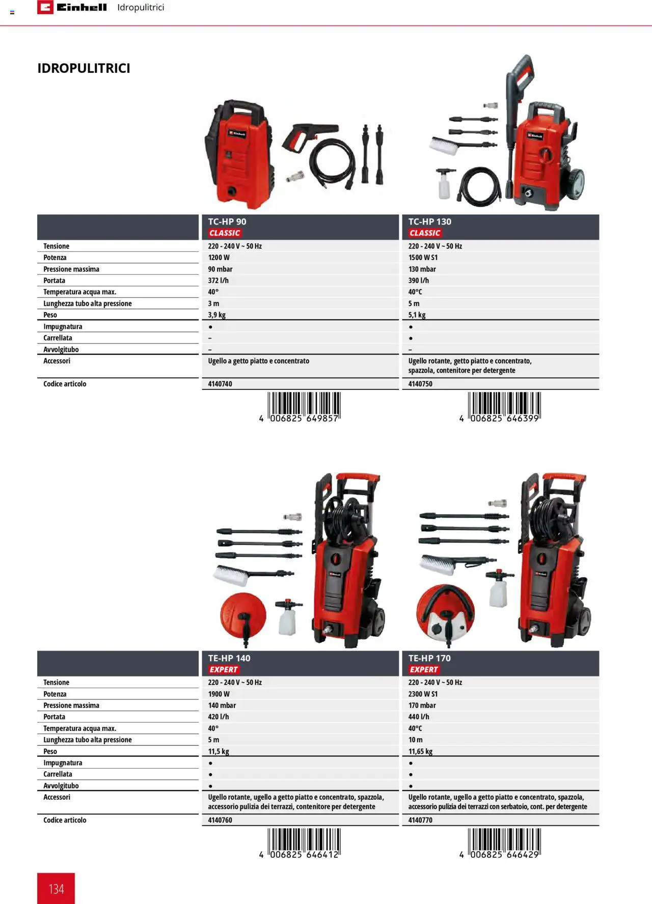 Volantino Einhell del 06.02.2025 | Pagina: 134 | Prodotti: Detergente, Acqua, Tubo, Contenitore