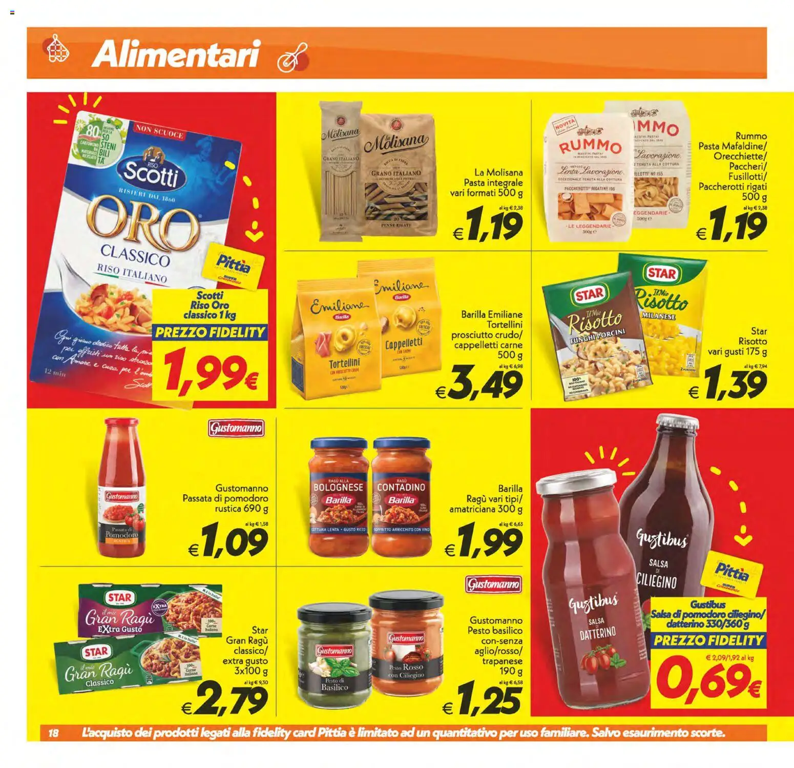Volantino SuperConveniente del 24.10.2025 | Pagina: 18 | Prodotti: Riso, Salsa, Pomodoro, Vino