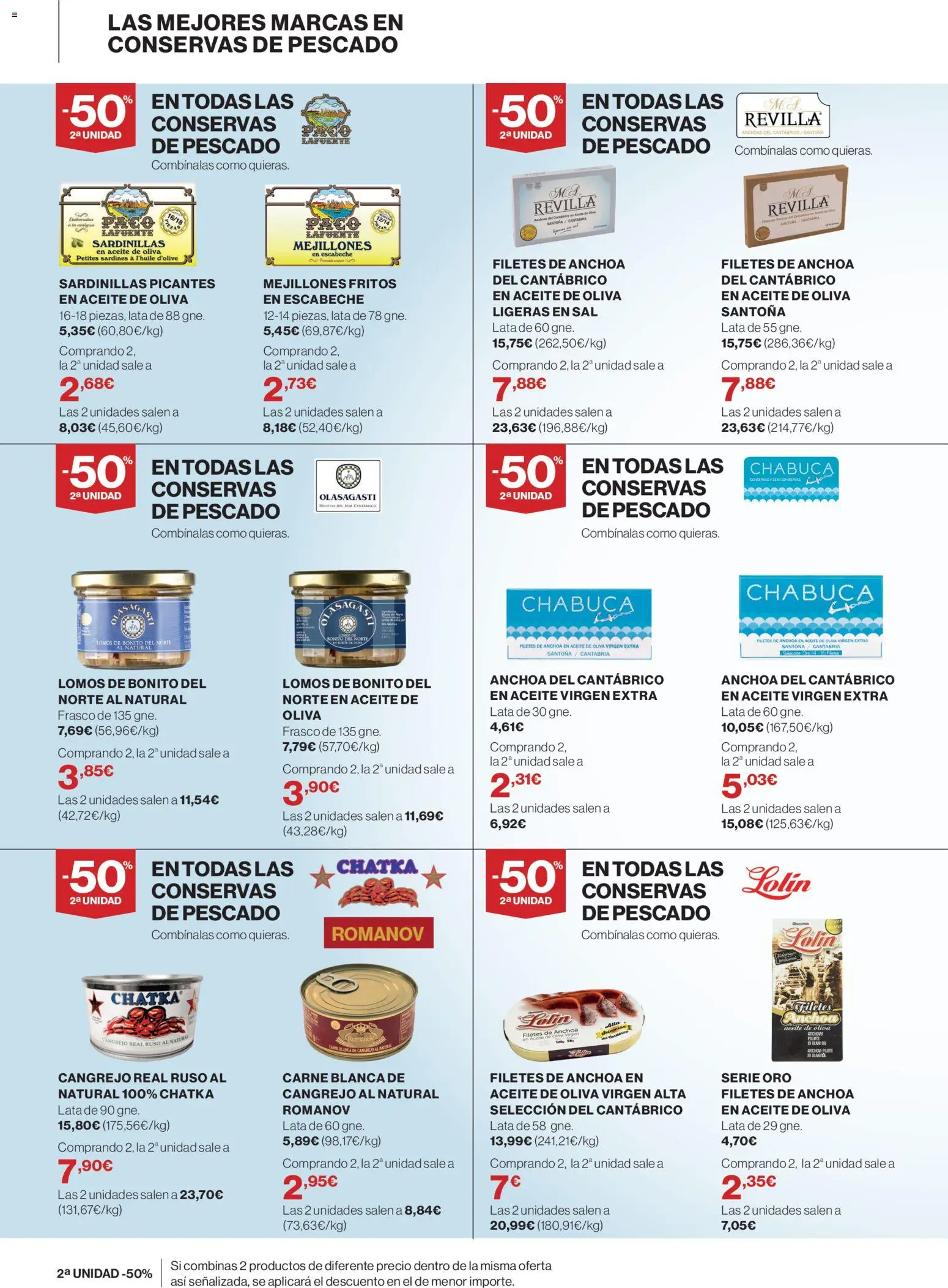 Supercor Península y Baleares │ válido desde el 09.04.2026 | Página: 6 | Productos: Sardinillas, Aceite, Aceite de oliva, Anchoa