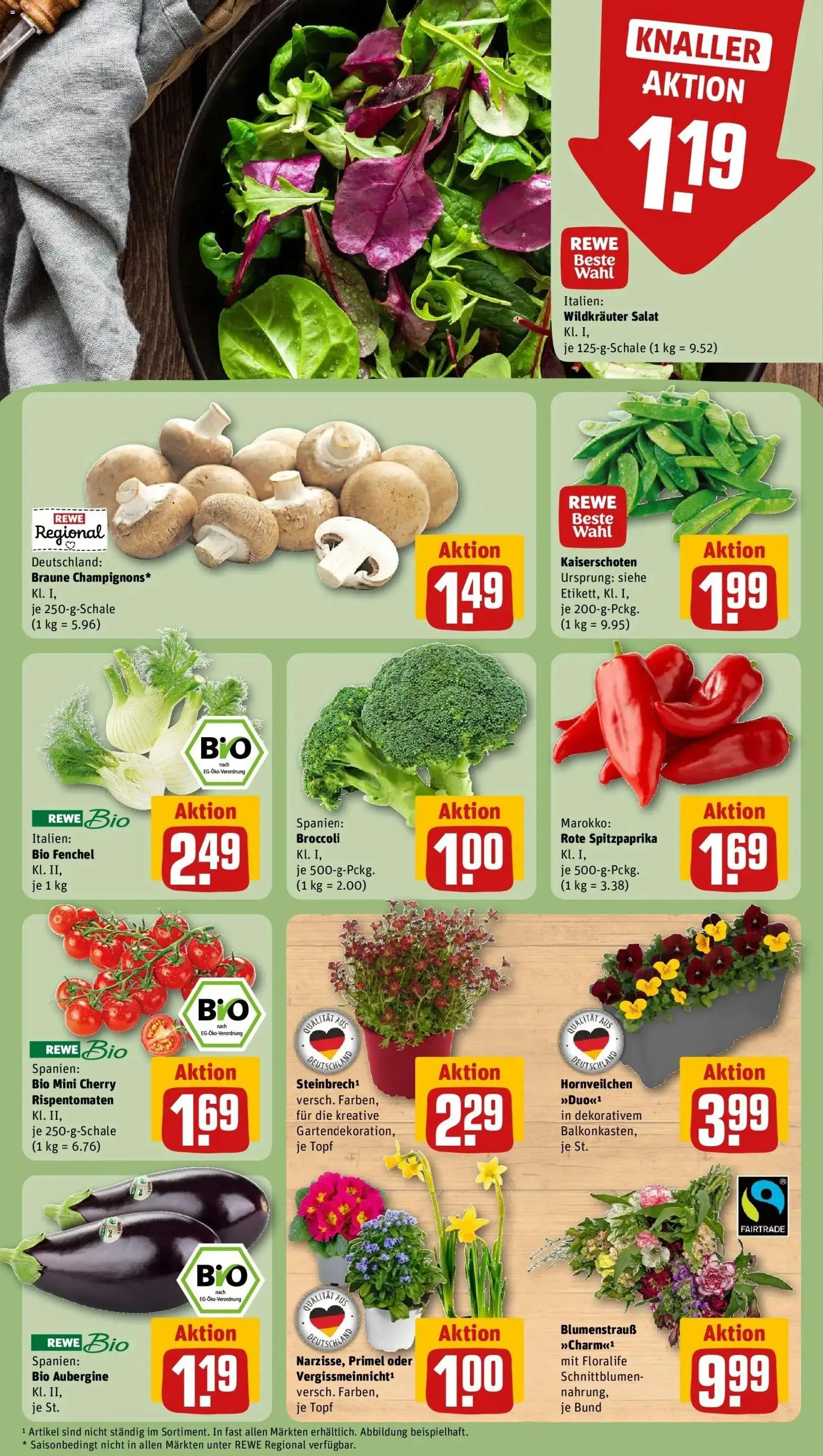 Rewe Prospekt Wesseling	 – gültig ab 09.03.2026 | Seite: 7 | Produkte: Aubergine, Salat