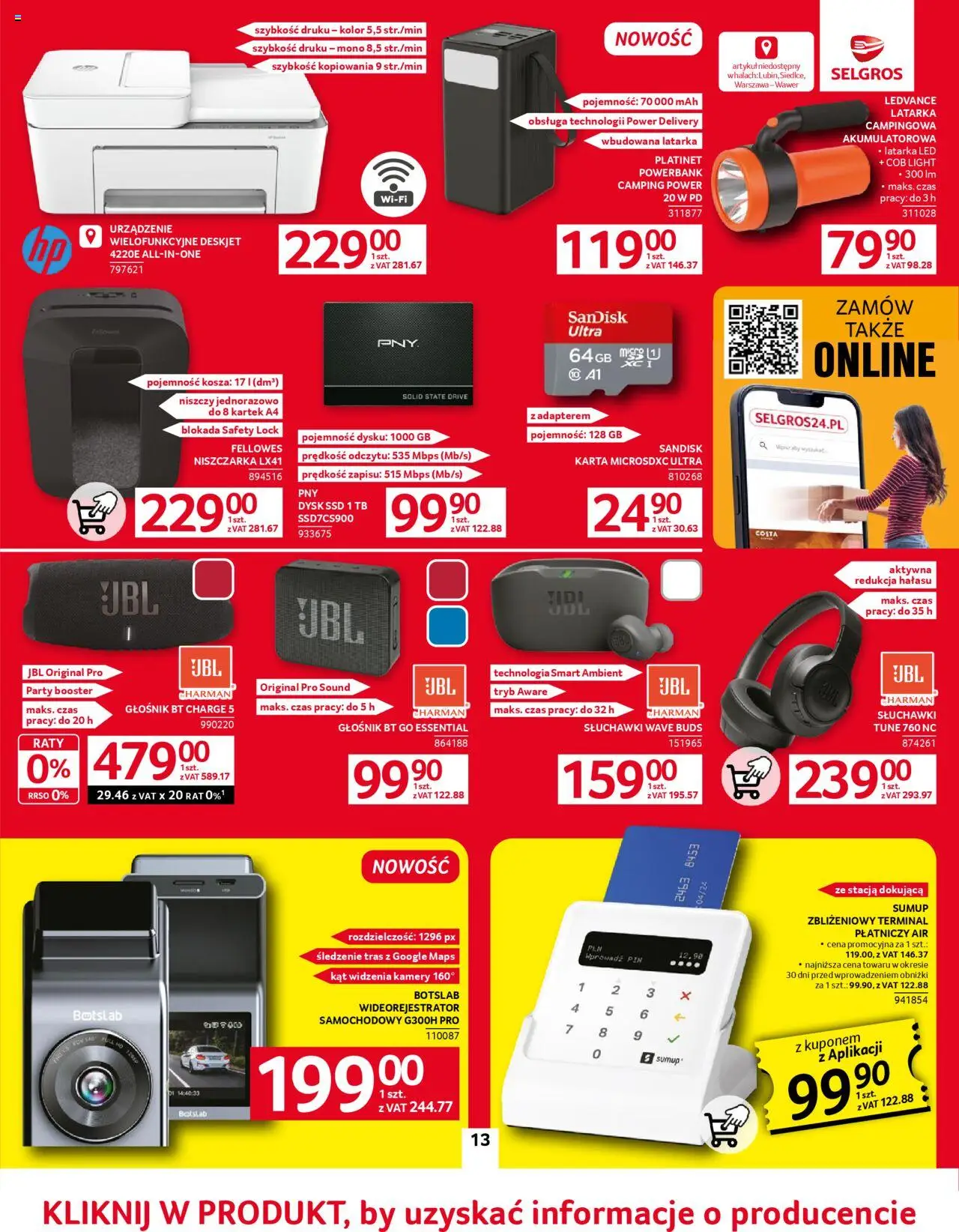 Selgros cash&carry Gazetka - Oferta przemysłowa od 05.06.2025 | Strona: 15 | Produkty: Karta, Dysk, Głośnik, Powerbank