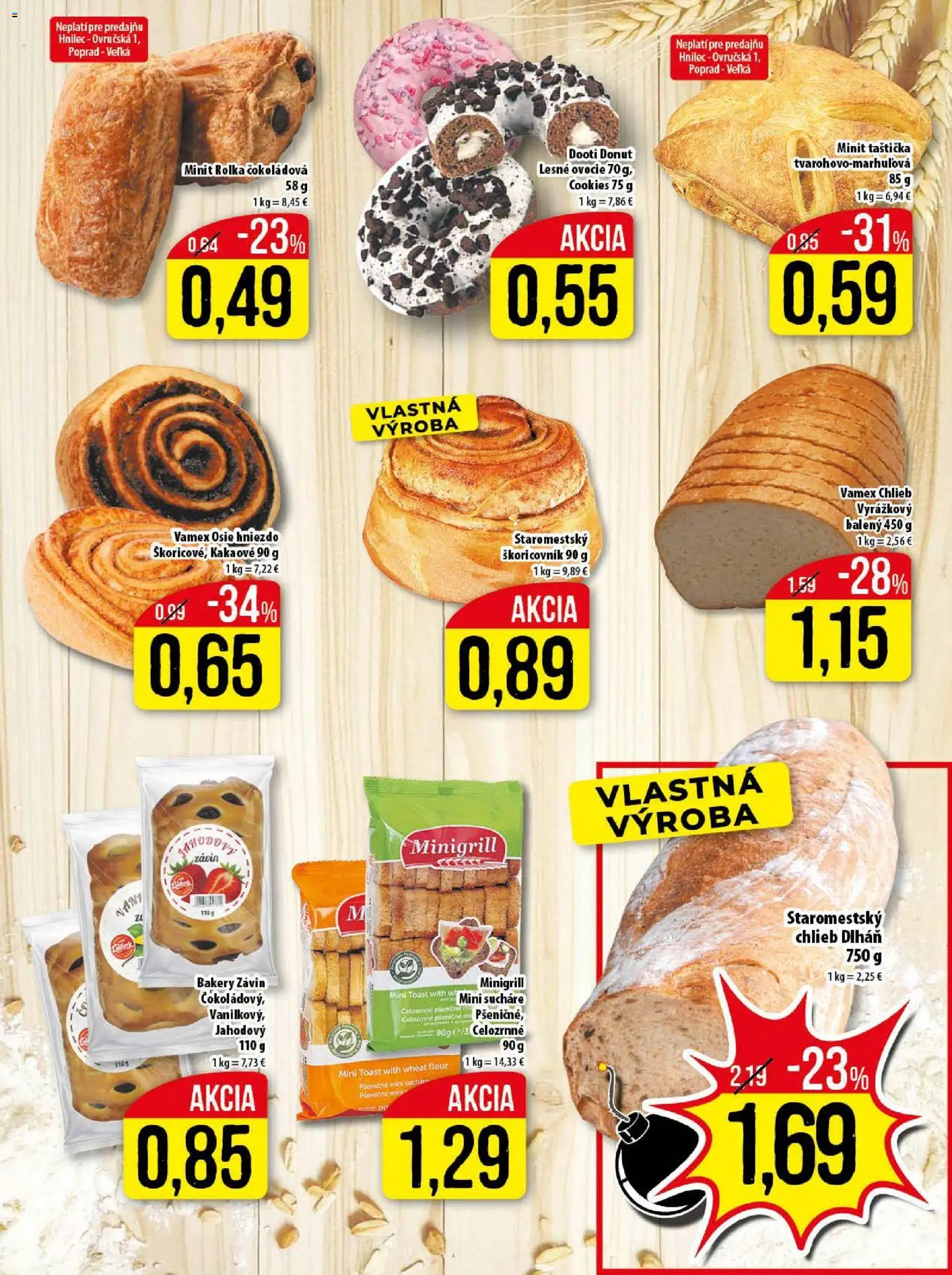Nové Klas akcie – leták je platný od 26.01.2026 | Strana: 7 | Produkty: Chlieb, Donut, Závin, Ovocie