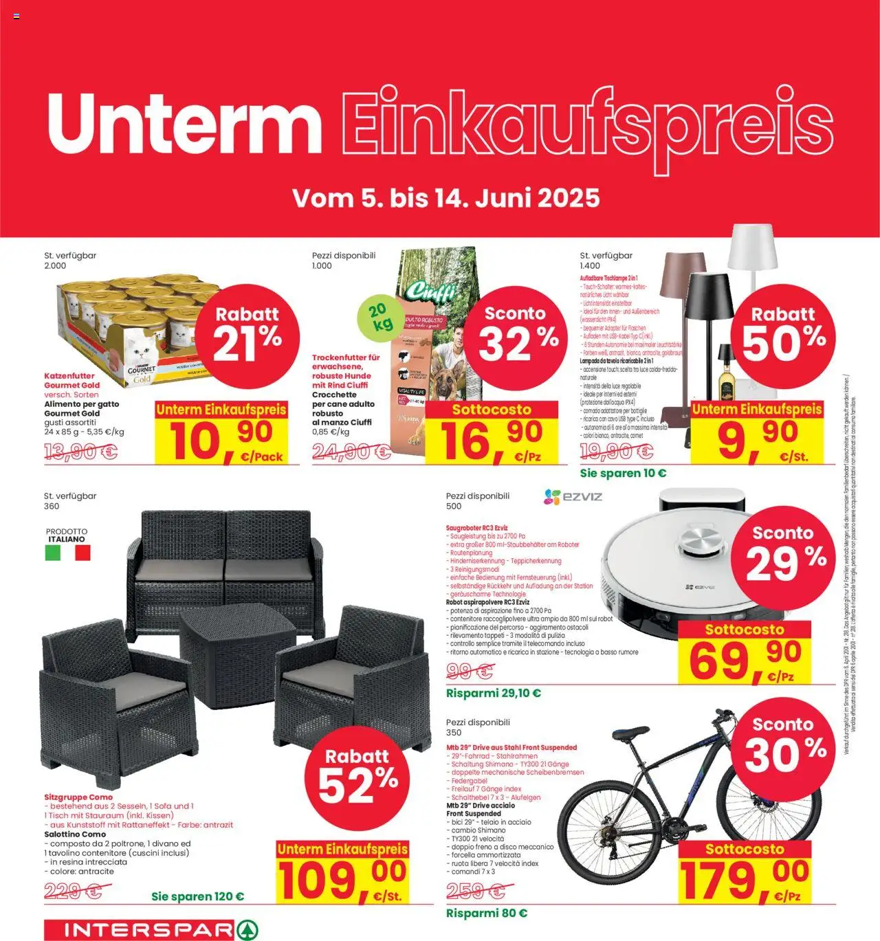 Volantino Interspar del 05.06.2025 | Pagina: 8 | Prodotti: Telecomando, Manzo, Contenitore, Tavolo