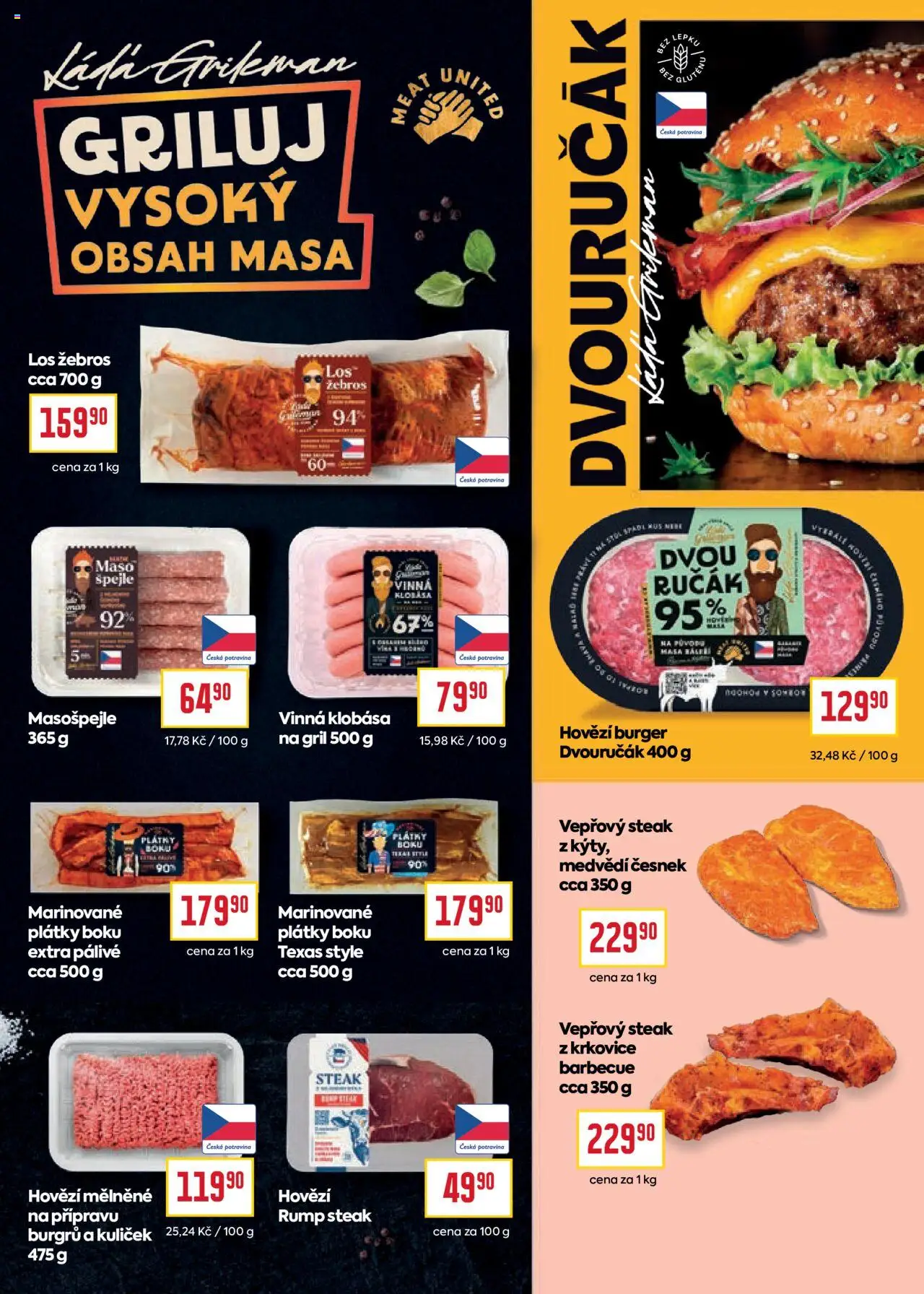 Billa leták - Partneři od 13.08.2025 | Strana: 6 | Produkty: Burger, Steak, Česnek, Krkovice