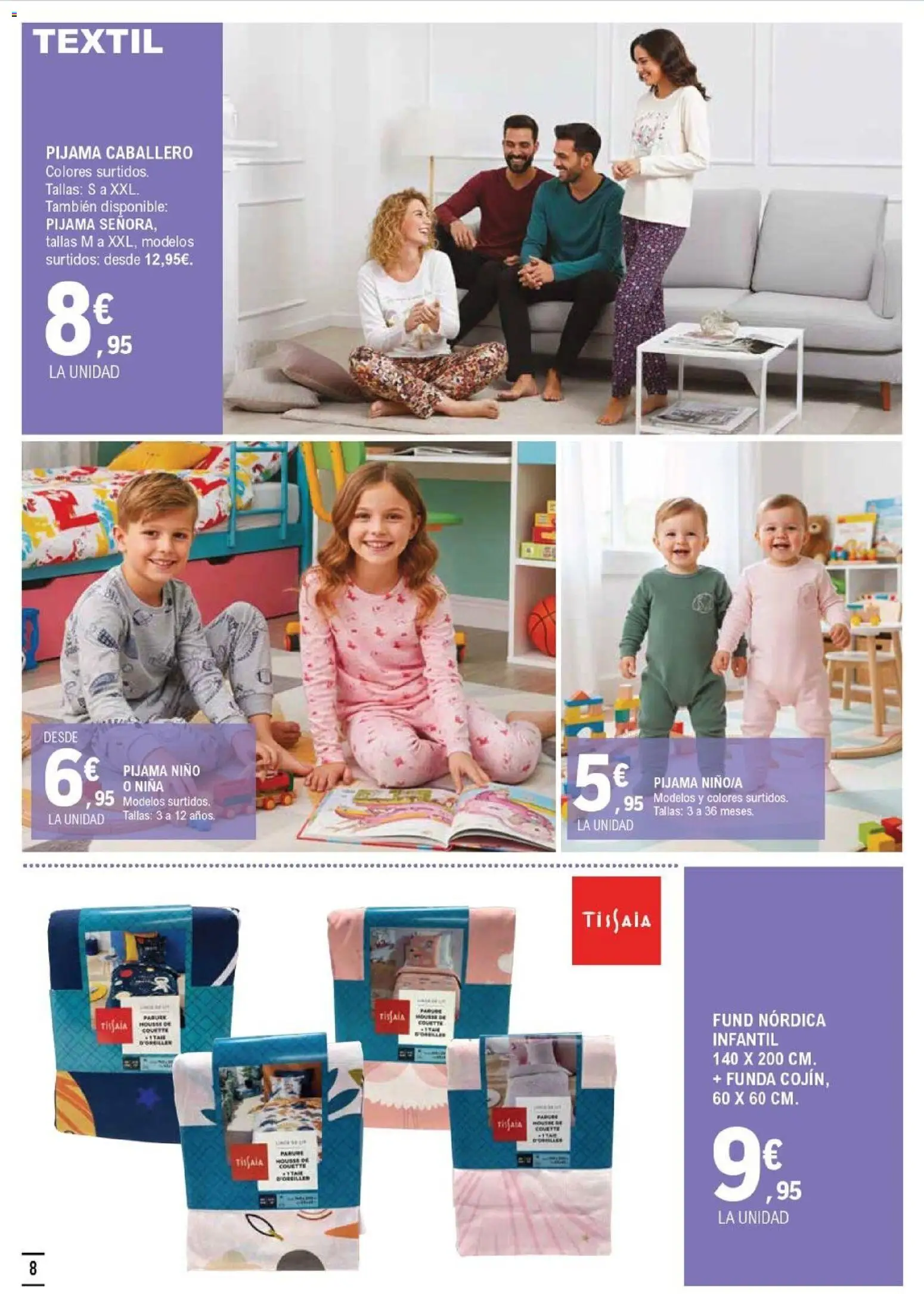 E.Leclerc folleto │ válido desde el 28.01.2026 | Página: 8 | Productos: Pijama, Funda