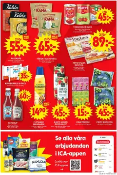 ICA Maxi reklamblad aktuell från 08.09.2025 | Sida: 5 | Produkter: Margarin, Tomater, Pasta, Broccoli
