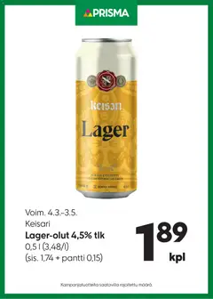 Prisma-mainoslehti voimassa 04.03.2026 alkaen