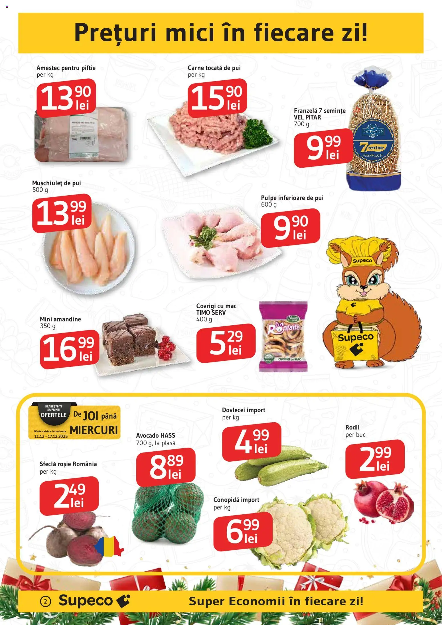 Noul catalog Supeco – valabil de la 11.12.2025 | Pagină: 2 | Produse: Mici, Semințe, Carne tocată, Sfeclă