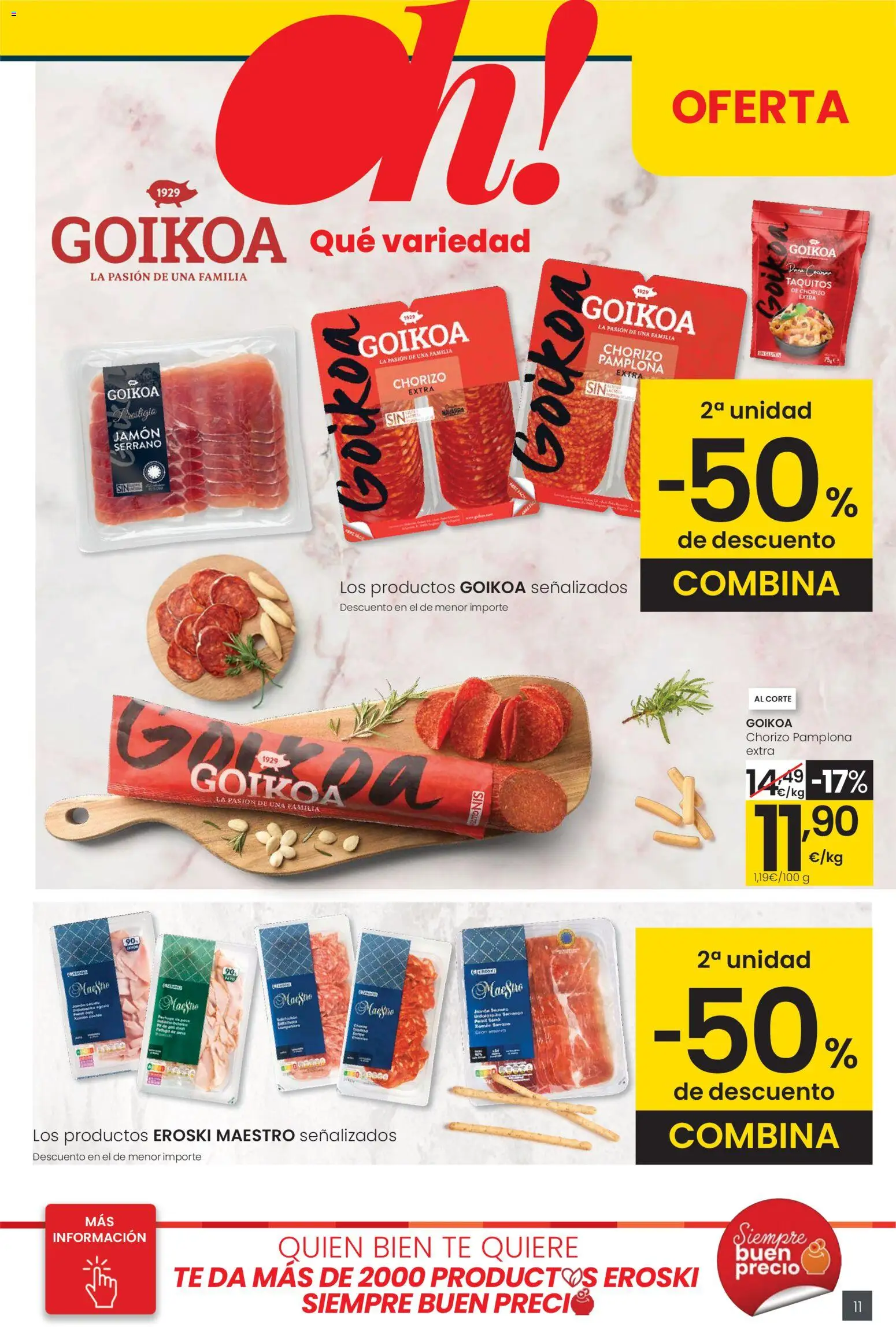 Eroski - Siempre a buen precio  │ válido desde el 12.02.2026 | Página: 11 | Productos: Jamón serrano, Jamón, Té