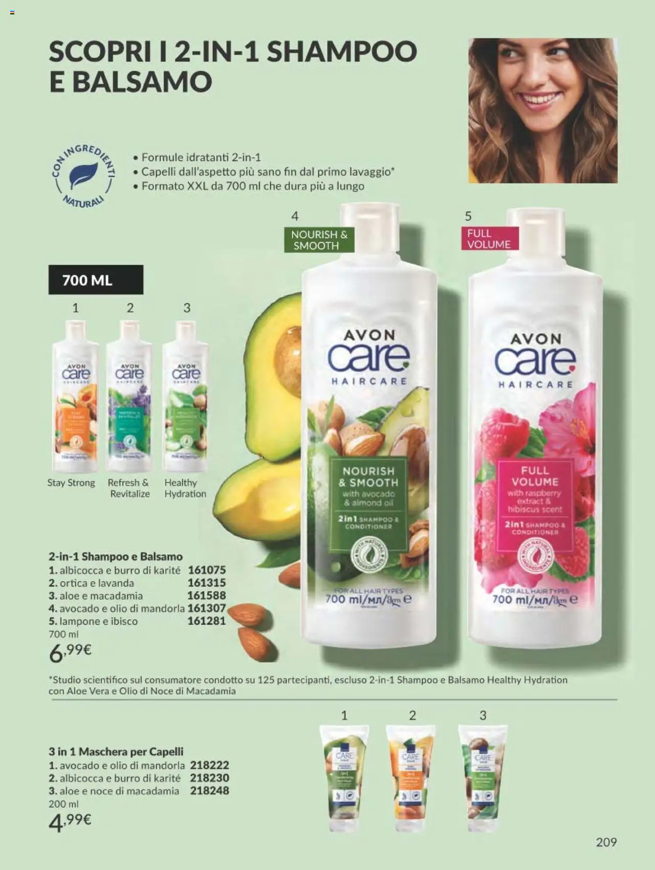 Volantino Avon del 01.09.2025 | Pagina: 209 | Prodotti: Balsamo, Maschera per capelli, Lampone, Aloe vera