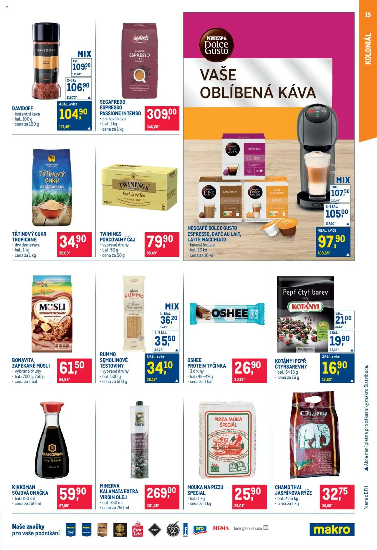 Makro leták - Pro milovníky jídla od 18.06.2025 | Strana: 19 | Produkty: Rýže, Kávové kapsle, Nescafé, Mouka