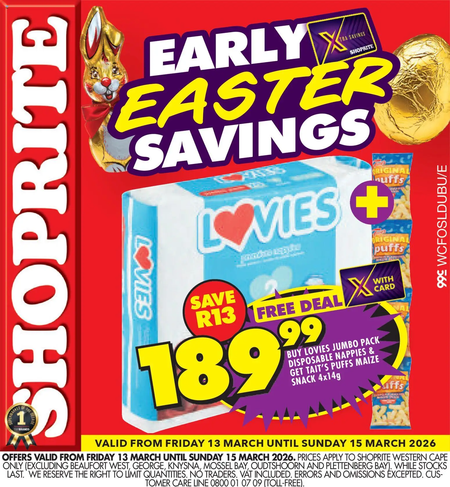 New Shoprite catalogue – valid from 13.03.2026 | Page: 1 | Products: Nappies
