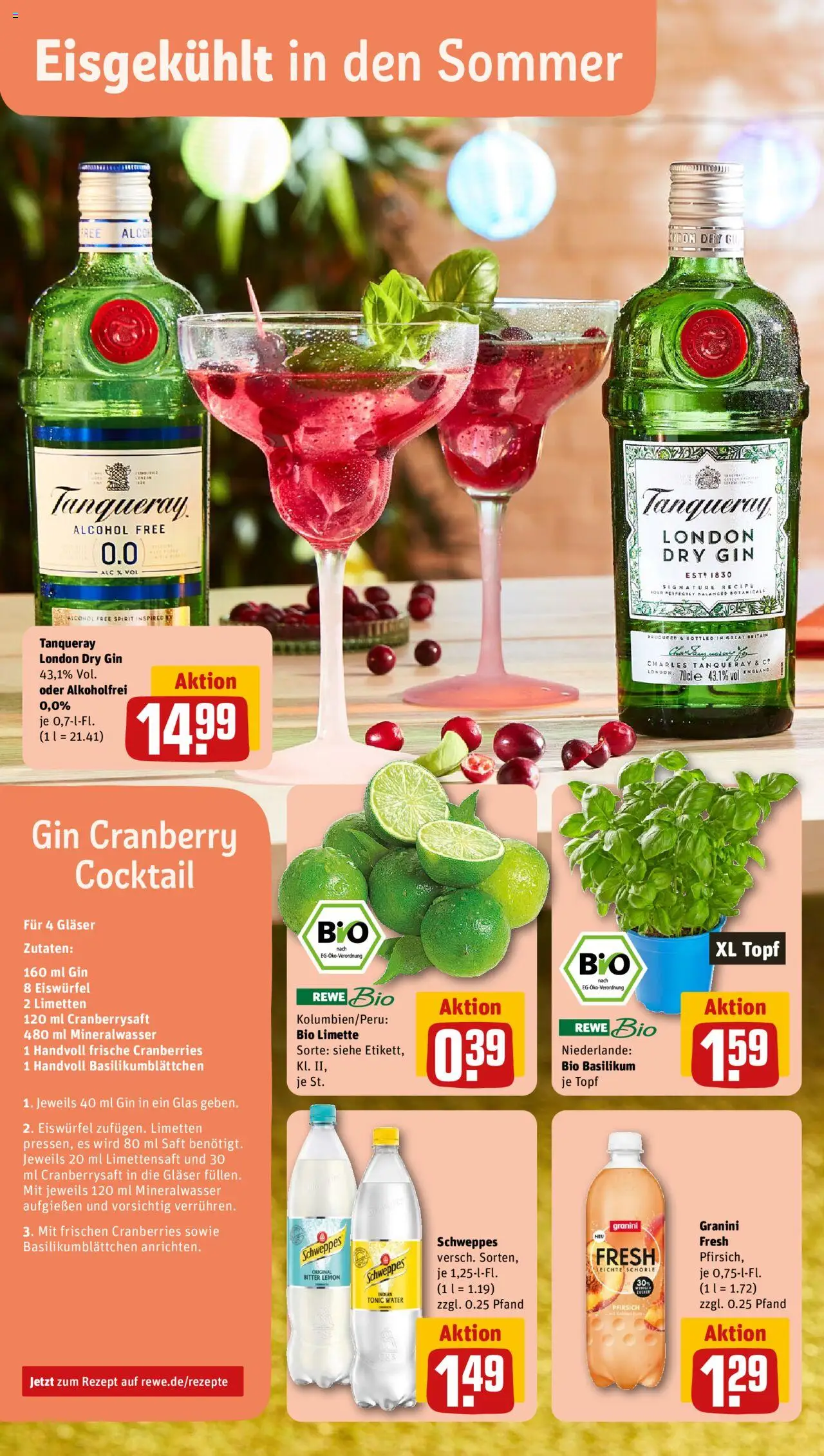 Rewe ihr Kaufpark Prospekt 	 - gültig ab dem 28.07.2025 | Seite: 14 | Produkte: Limetten, Granini, Saft, Gin